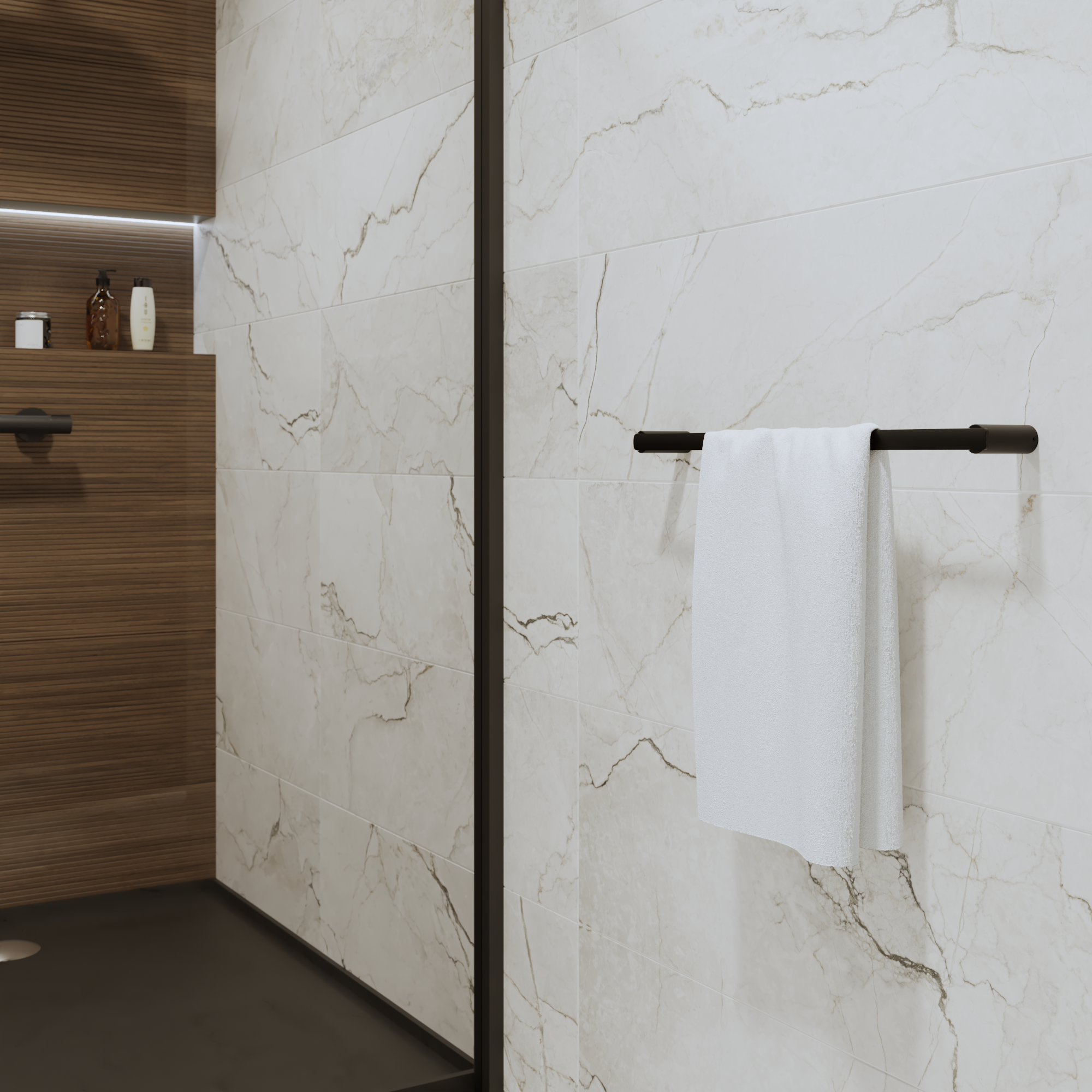 Wieszak na ręcznik Neo 50 cm Czarny mat Sensea - 3