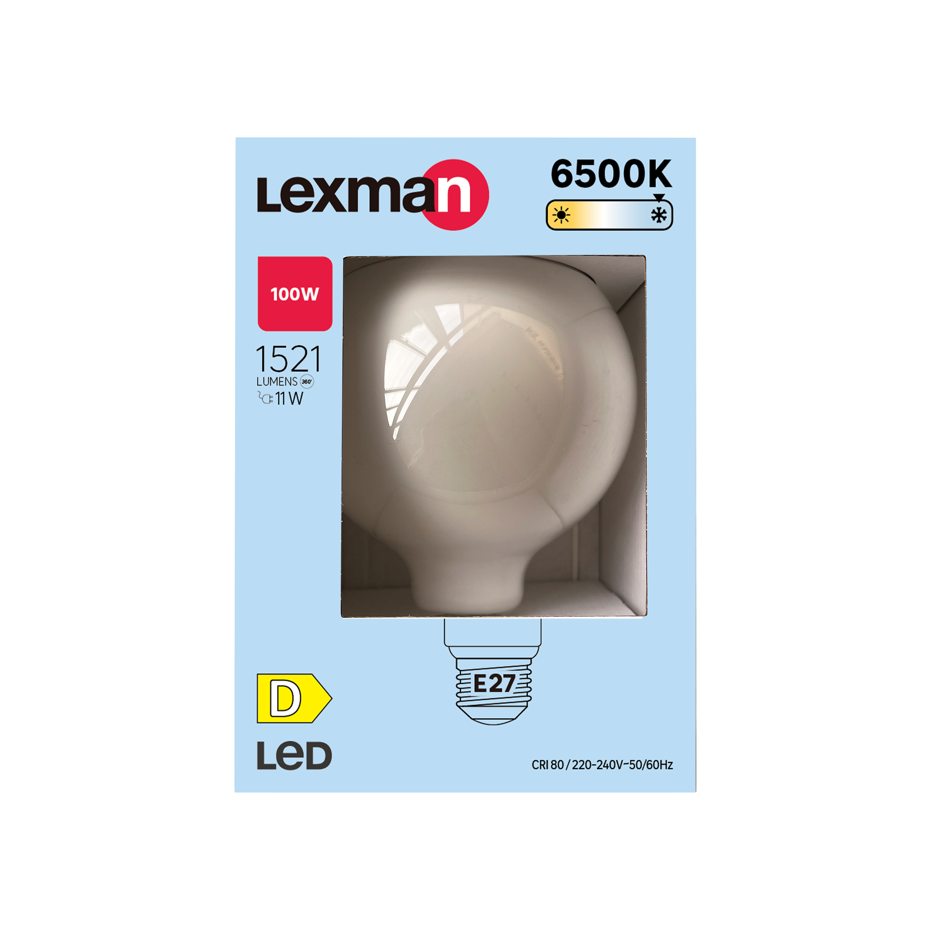 Bombilla LED filamento E27 1521 lúmenes 11W color de la luz blanco frío 6500K CRI 89-80 luz natural y fiel clase energética D - 6