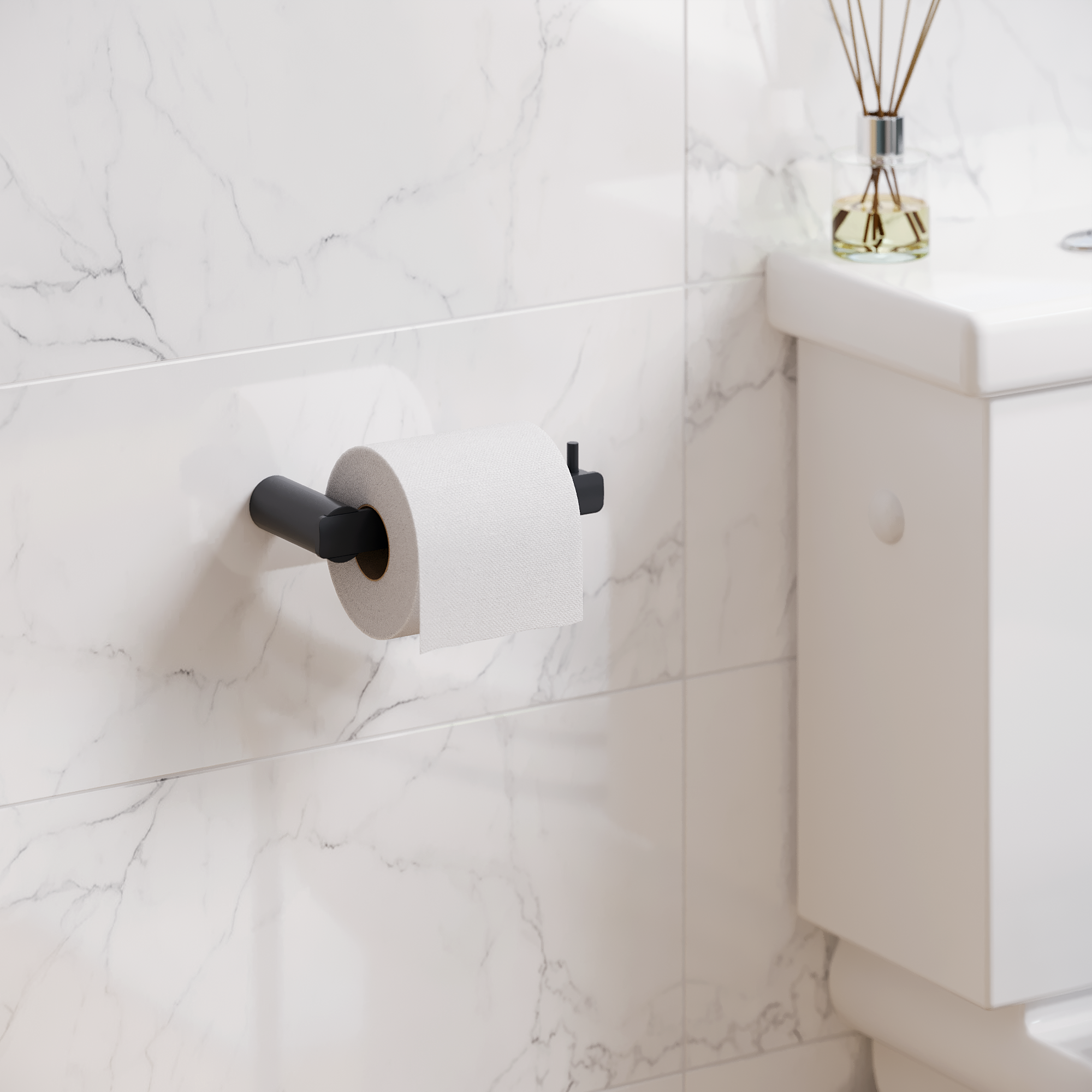 Uchwyt na papier toaletowy Neo Czarny Sensea - 2