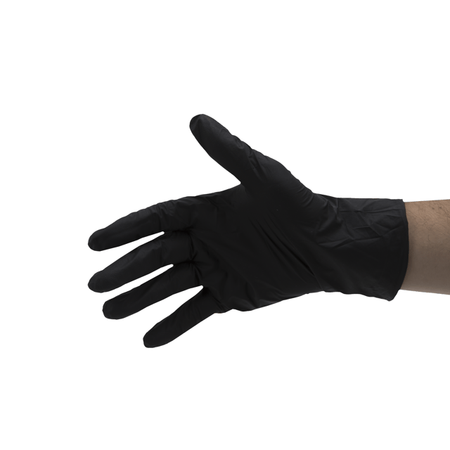 10 luvas descartáveis nitrilo preto tamanho 9L Dexter