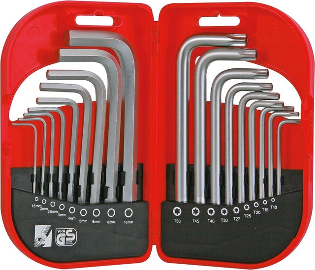 Jogo de chaves Allen e Torx 18 peças Perel HSET18
