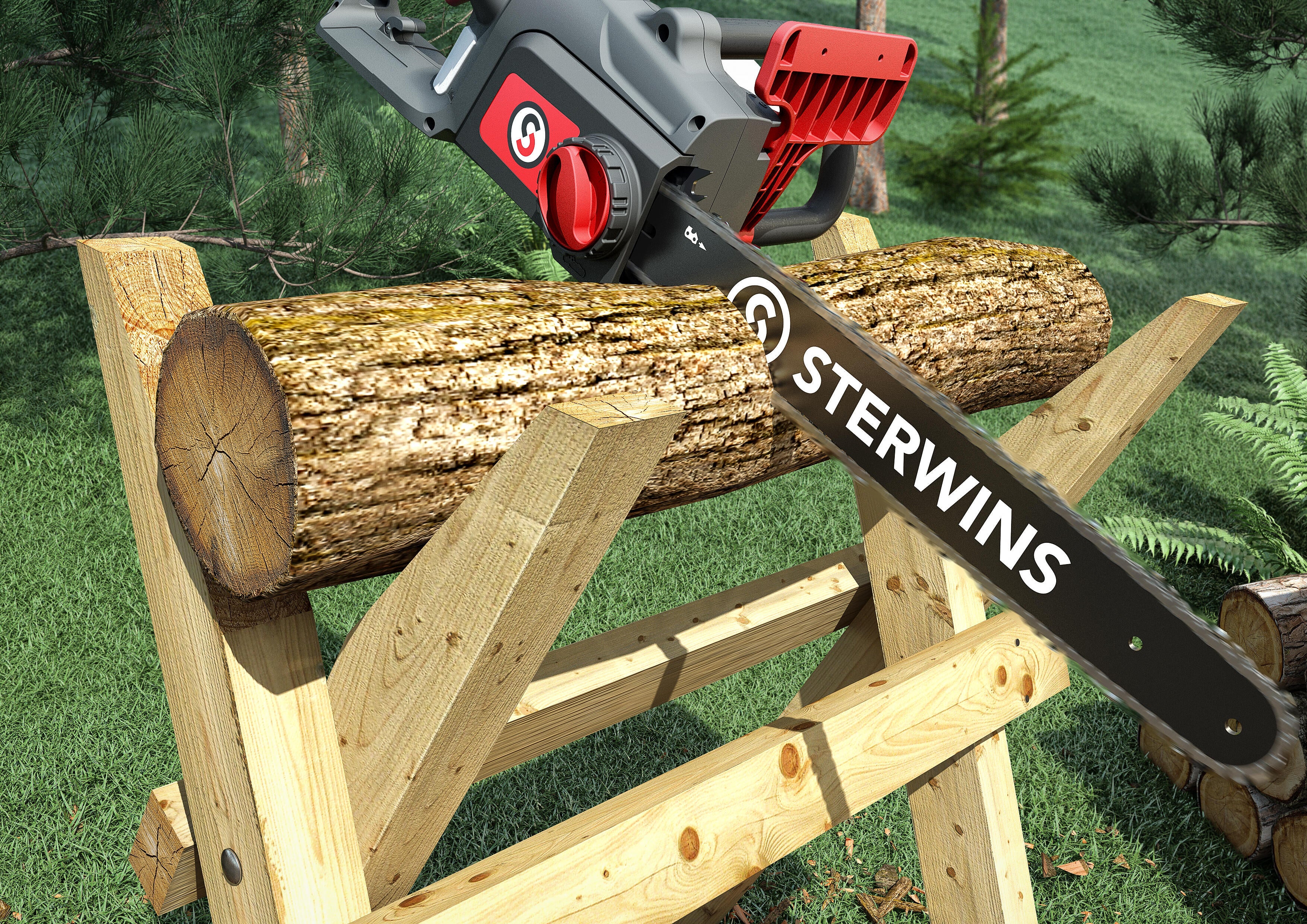 Elettrosega STERWINS ECS 2-45.3, 2400 W barra da 45 cm - 5