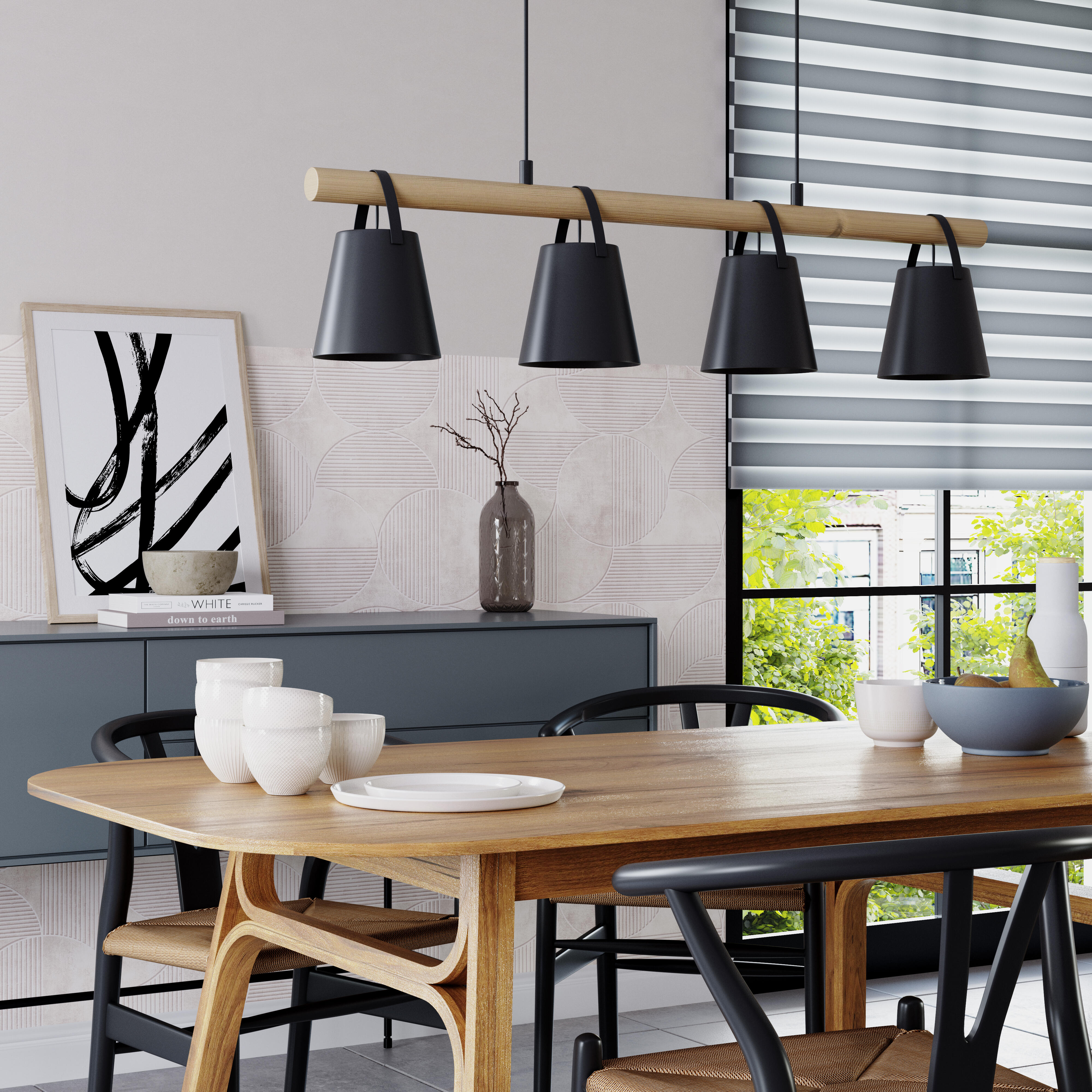 Estor enrollable noche/día 5% Rumba de 90x190 poliéster liso gris granite INSPIRE con cadena. Instalación sin taladrar - 9