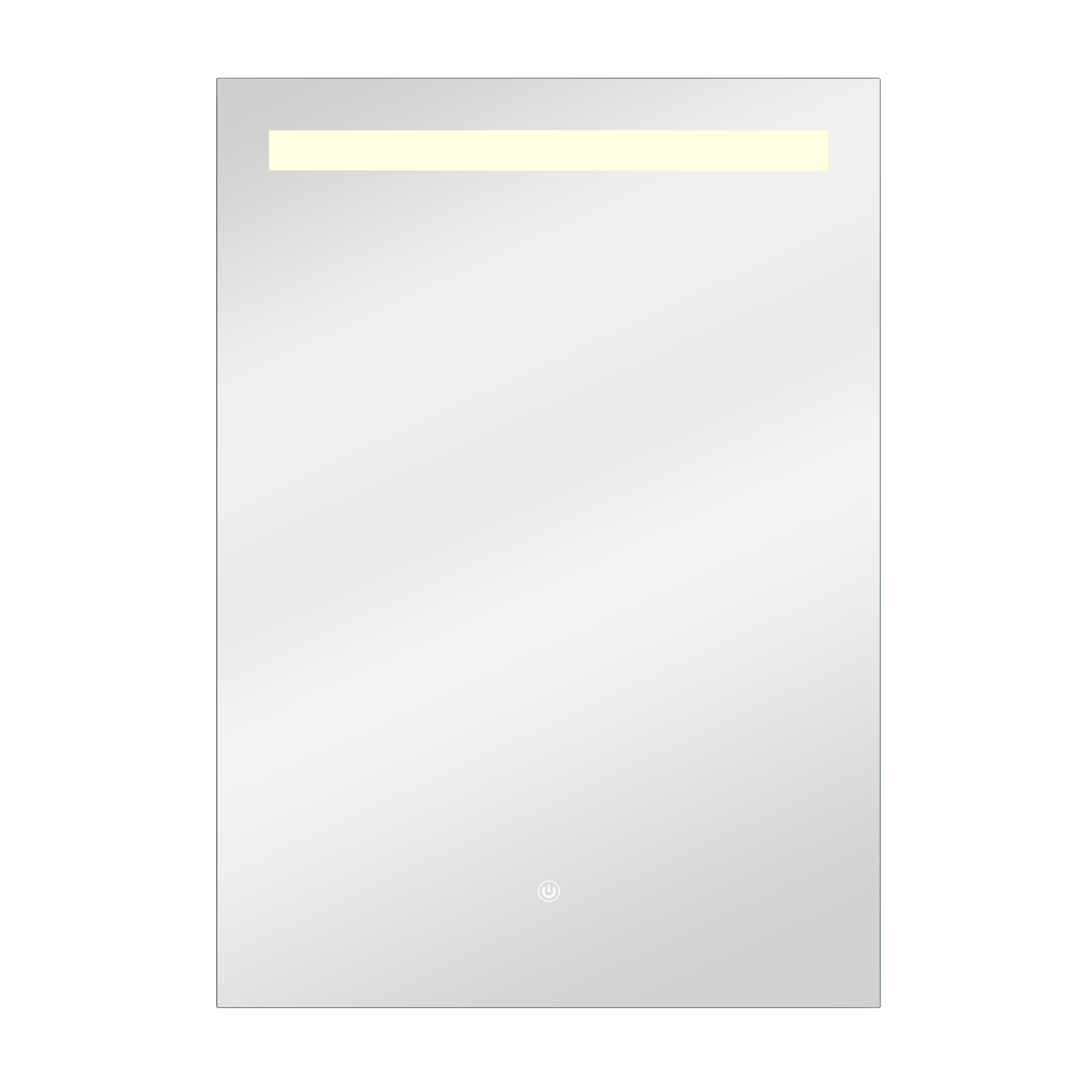 Specchio con illuminazione integrata bagno rettangolare Essential SENSEA L 50 x H 70 x P 3 cm grigio / argento - 6