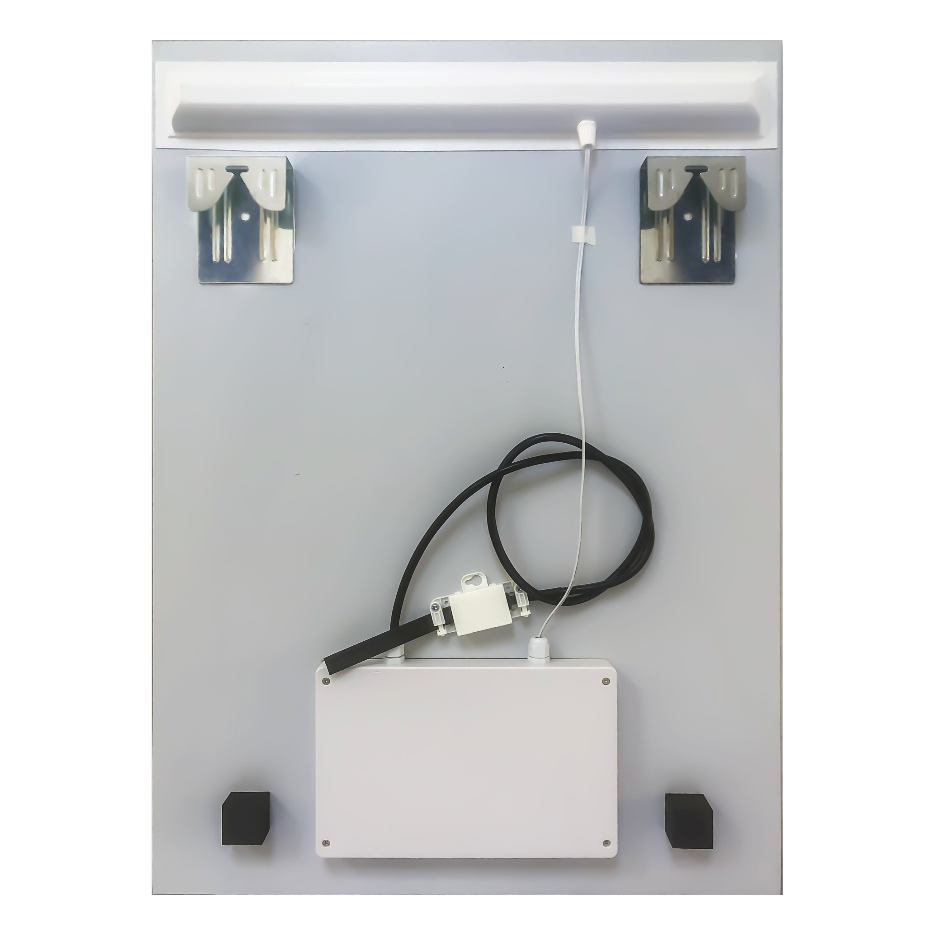 Specchio con illuminazione integrata bagno rettangolare Essential SENSEA L 50 x H 70 x P 3 cm grigio / argento - 7