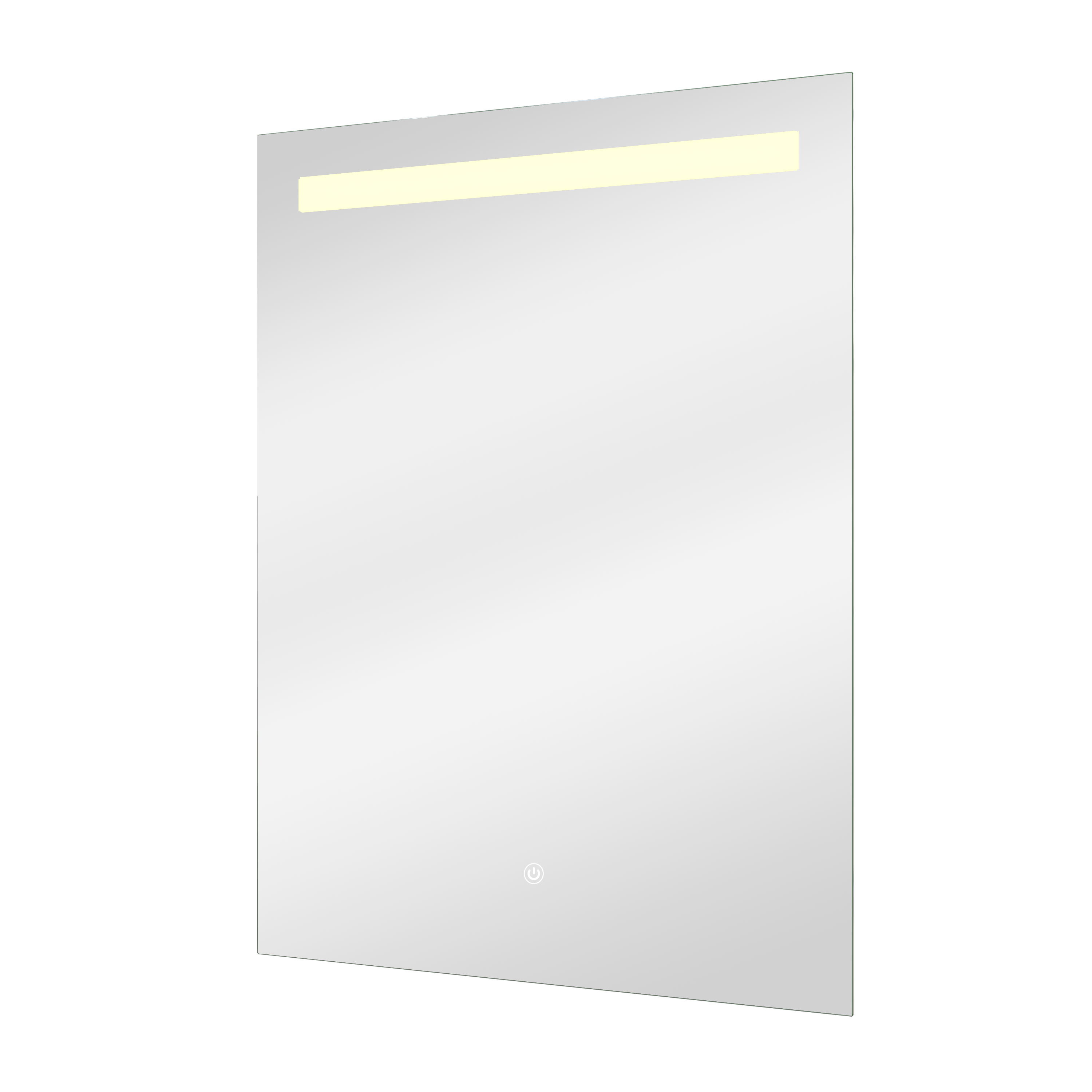 Specchio con illuminazione integrata bagno rettangolare Essential SENSEA L 50 x H 70 x P 3 cm grigio / argento - 8