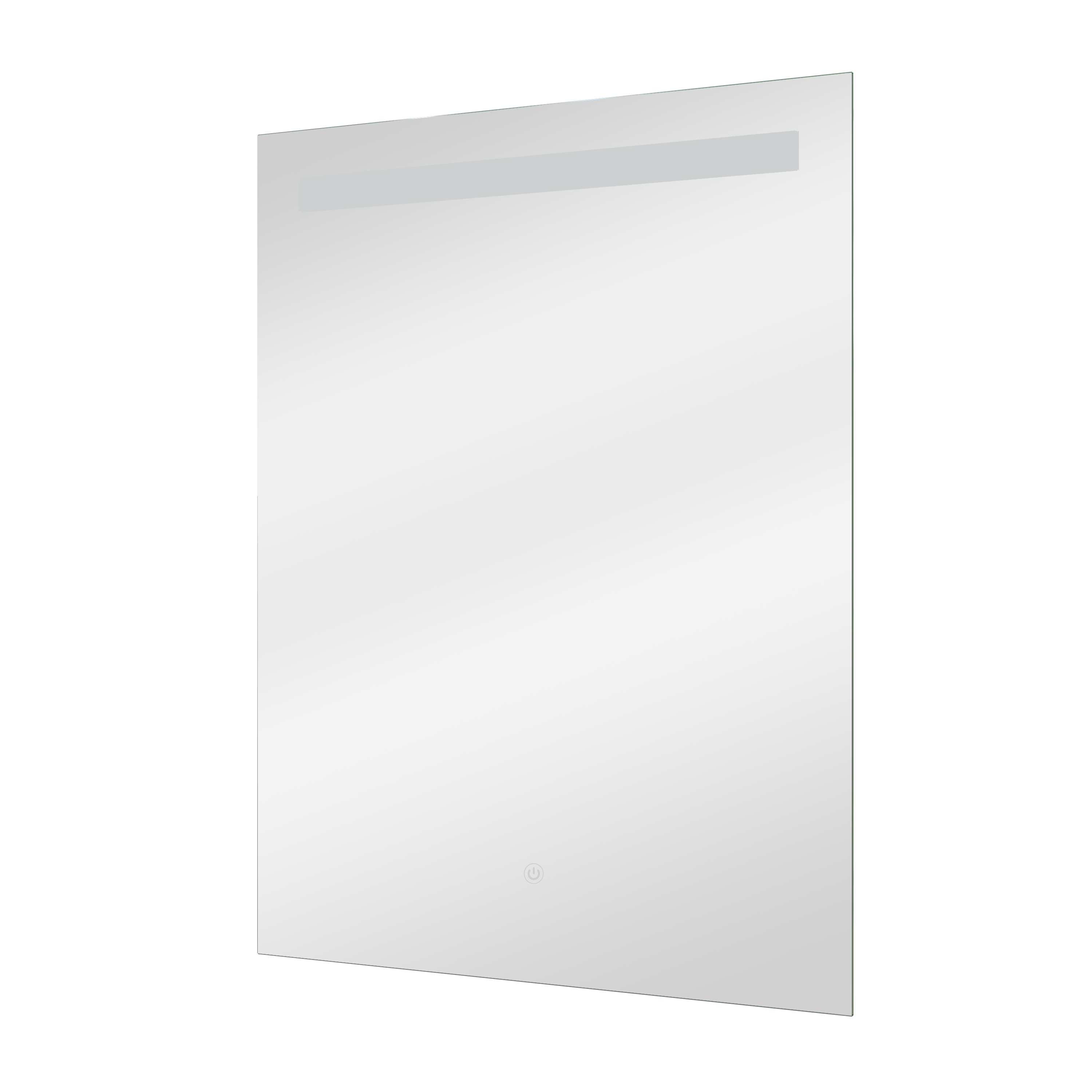 Specchio con illuminazione integrata bagno rettangolare Essential SENSEA L 50 x H 70 x P 3 cm grigio / argento - 9