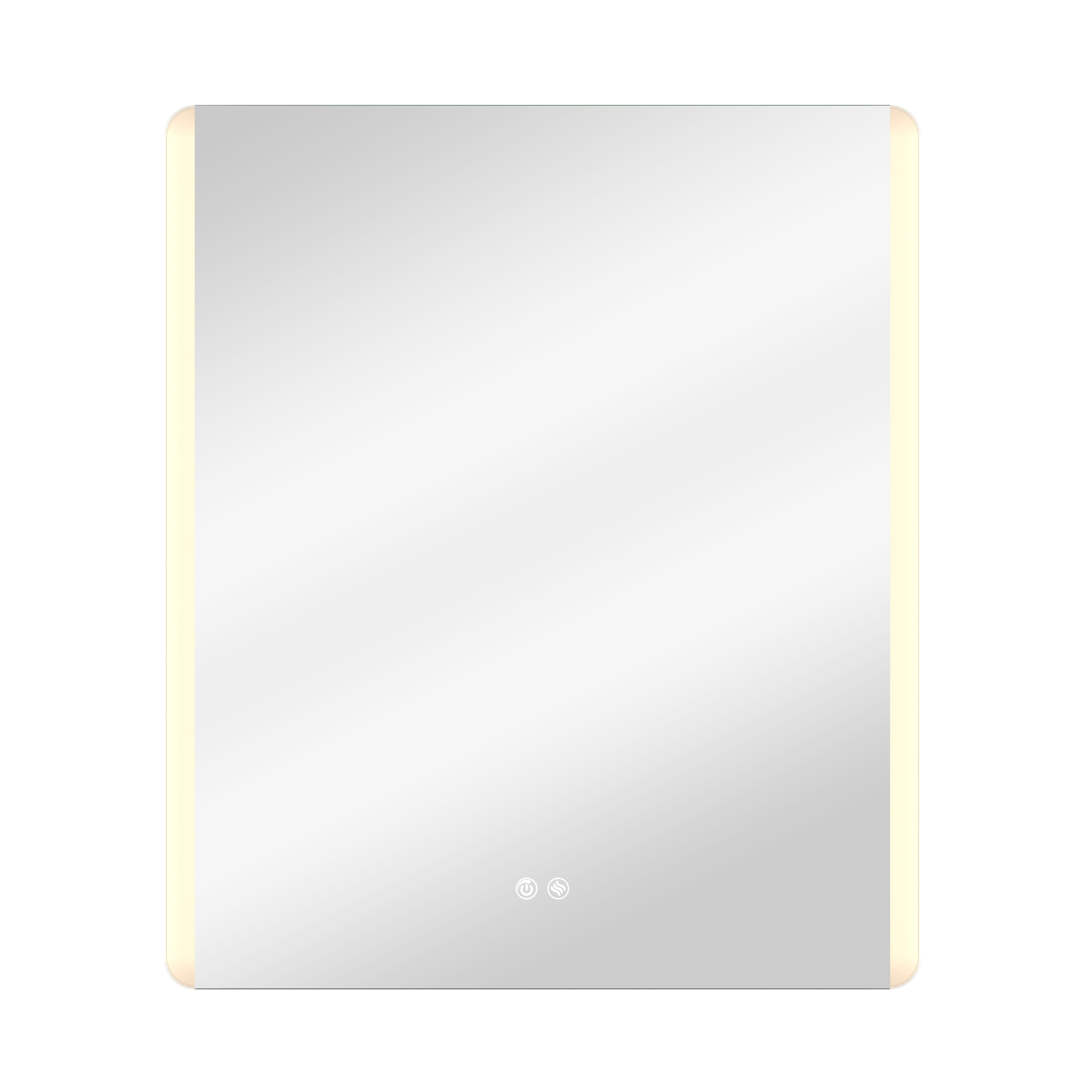 Espejo de baño con luz LED maquillaje, funcional, con antivaho, táctil, 60x70cm - 5