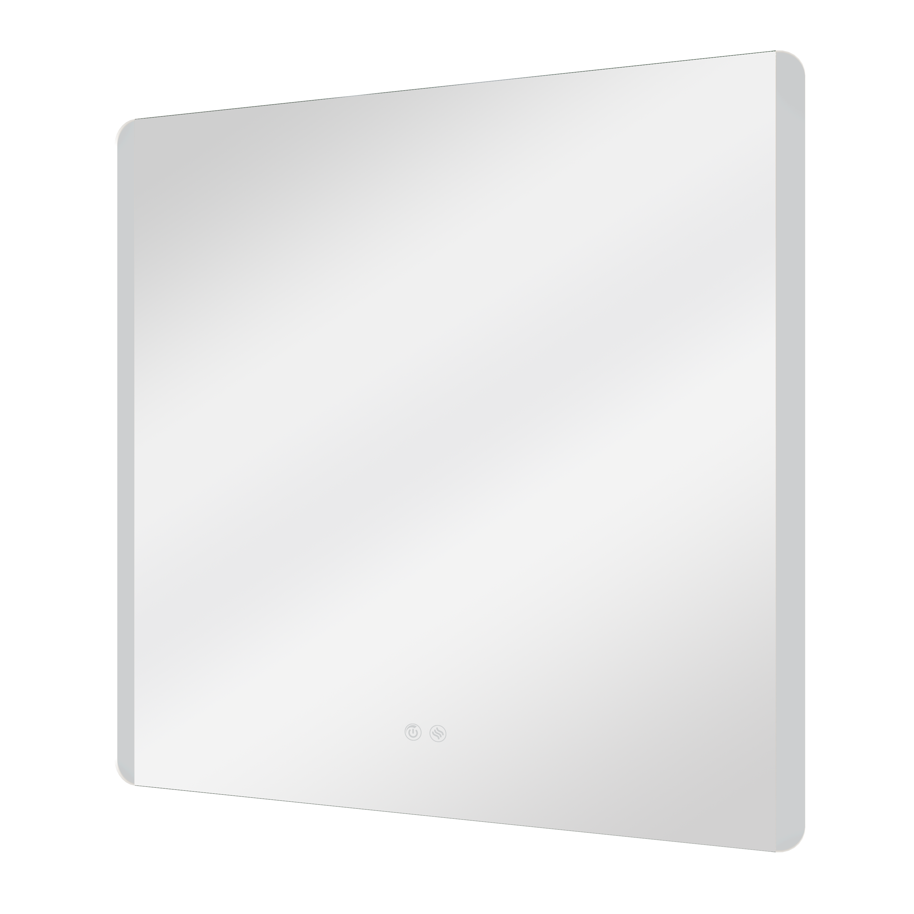 Espejo de baño con luz LED maquillaje,  funcional,  New Easy gris/plata con antivaho, táctil 70x70cm - 5