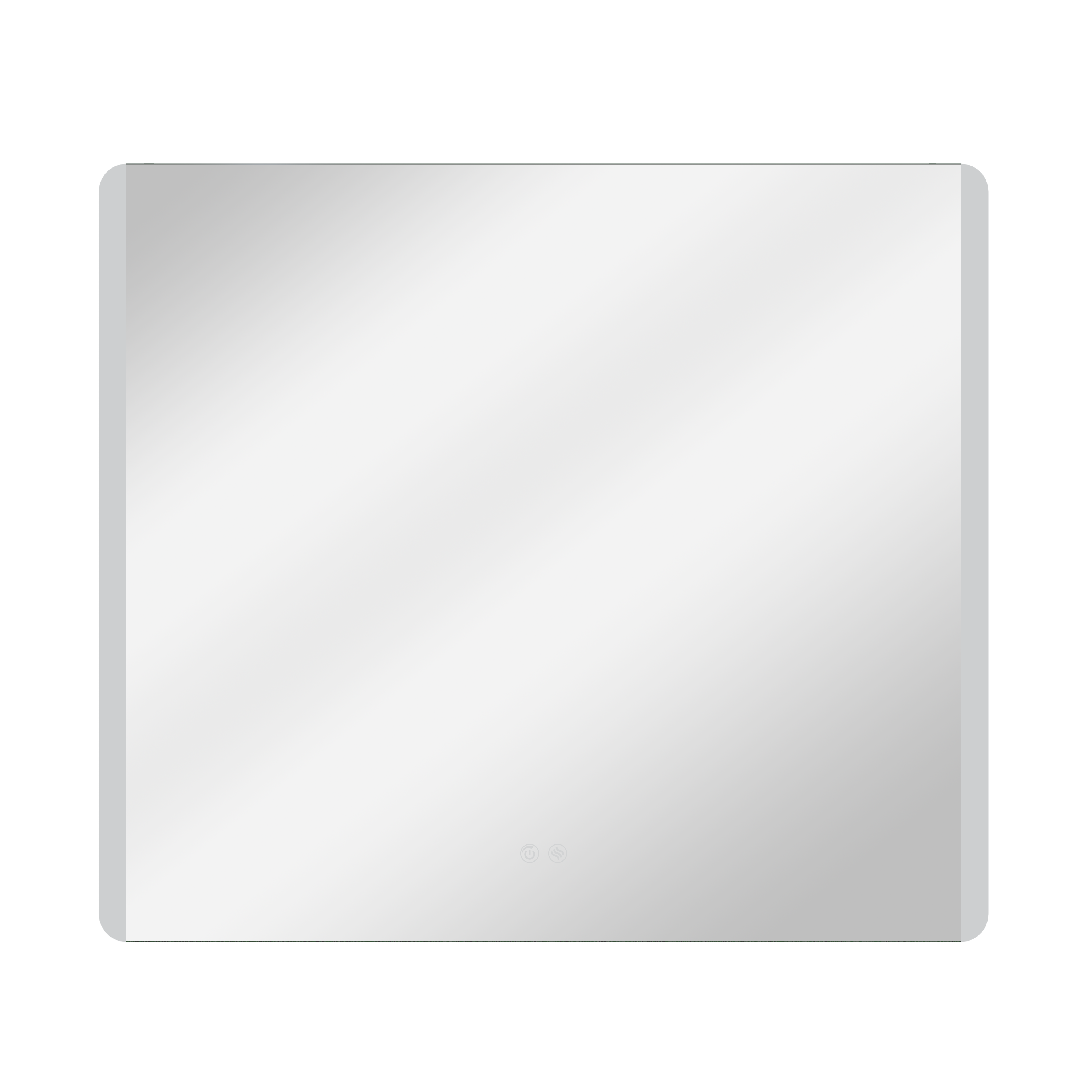 Espelho 80x70 cm iluminação led prateado Sensea Easy - 16