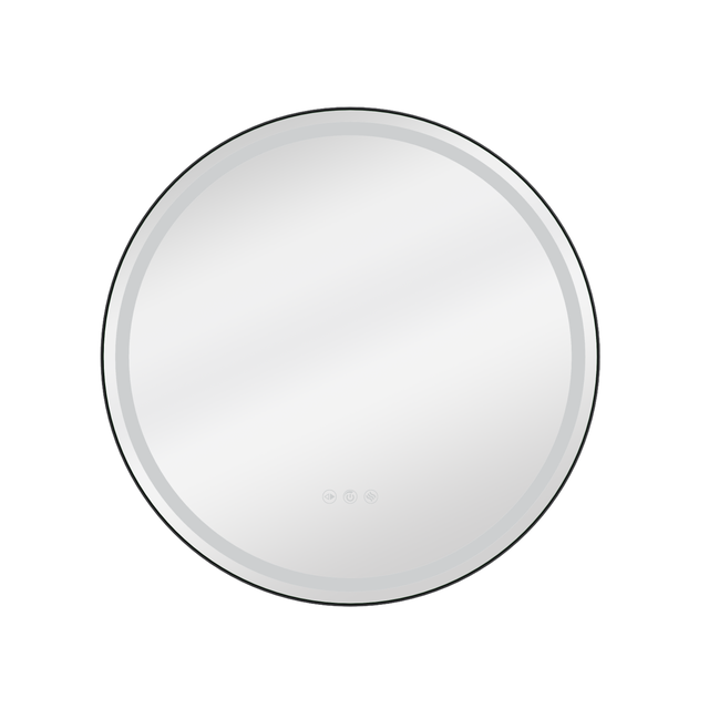 Lustro z oświetleniem Remix 60 cm czarne Sensea