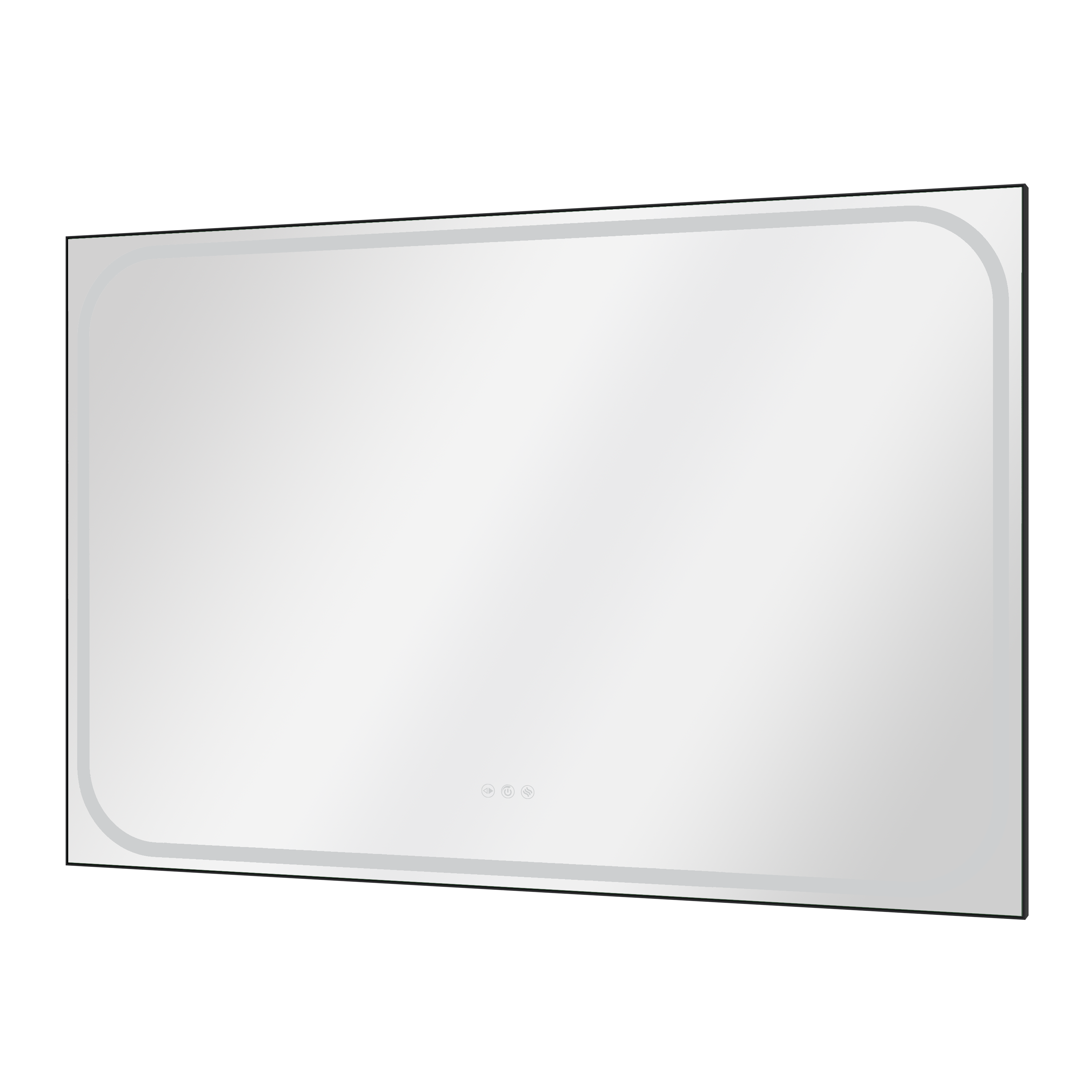 Miroir lumineux rectangulaire noir l.120 x H.80 cm Remix - 11