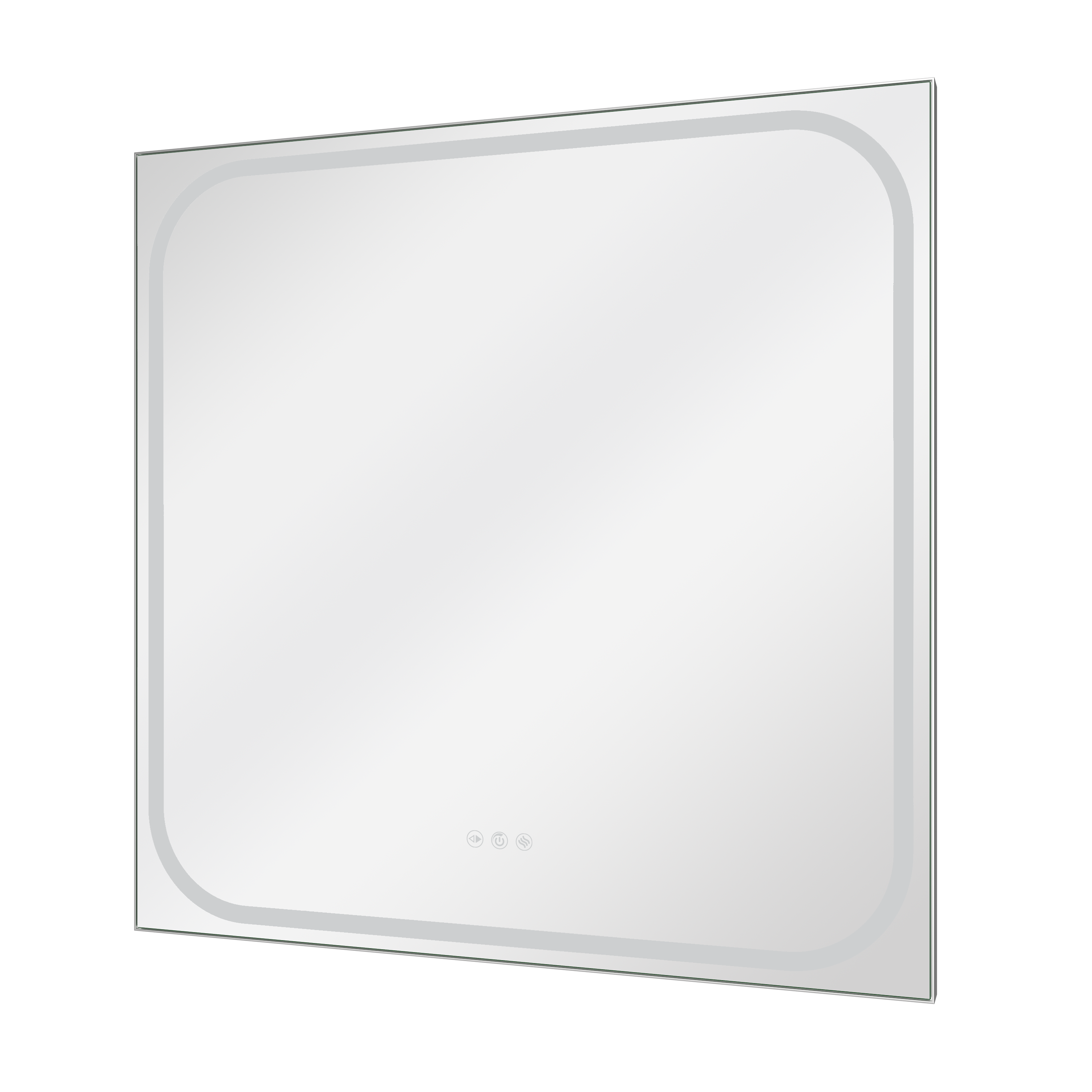 Espelho 80x80 cm com iluminação led cromado Sensea Remix - 15