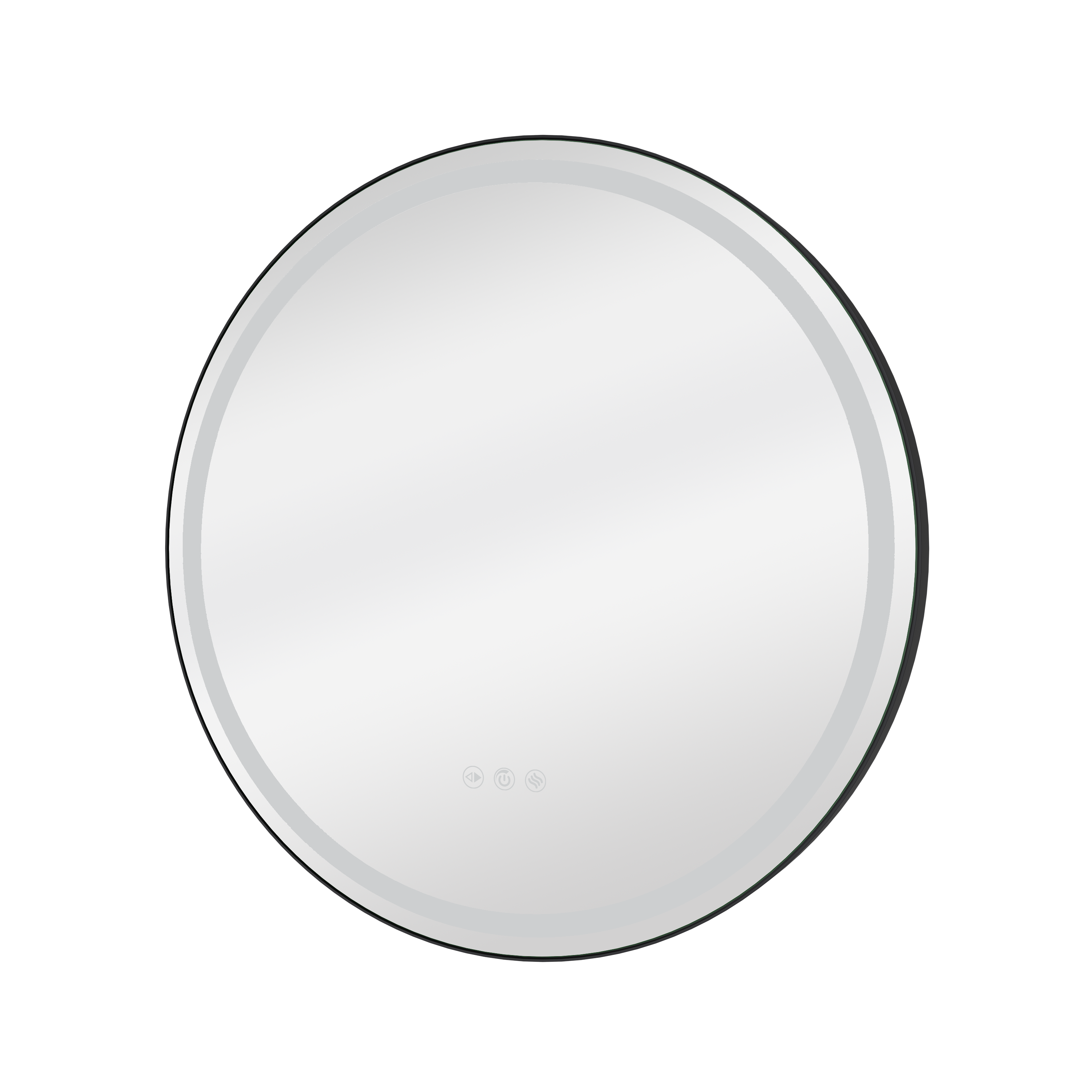 Miroir lumineux rond noir Diam.60 cm Remix - 10