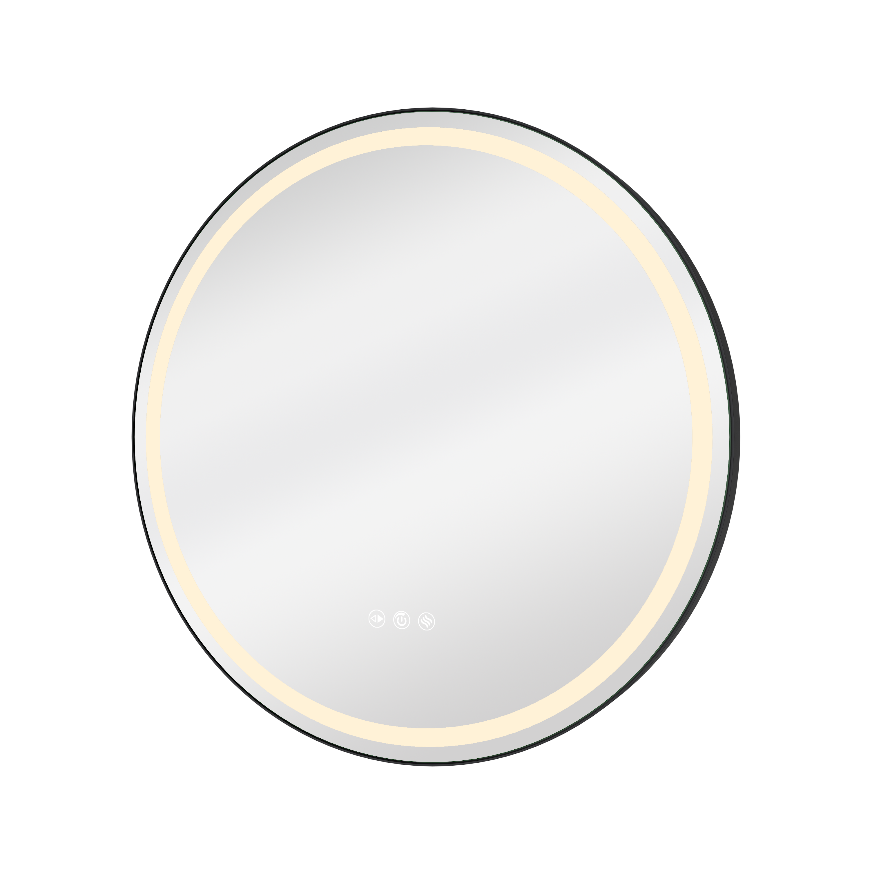 Miroir lumineux rond noir Diam.60 cm Remix - 5