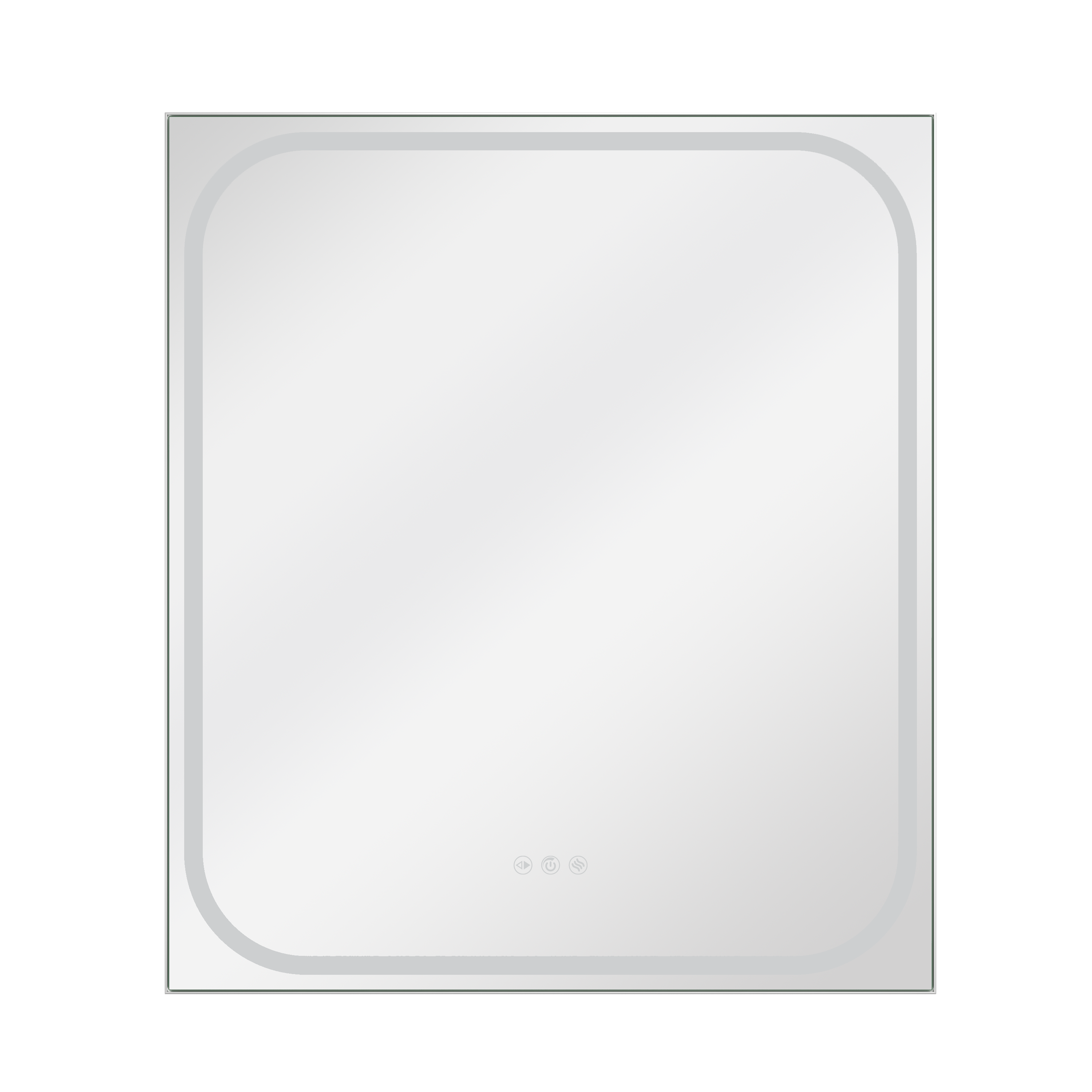 Specchio Remix con illuminazione integrata bagno rettangolare SENSEA L 70 x H 80 x P 3 cm grigio - 7