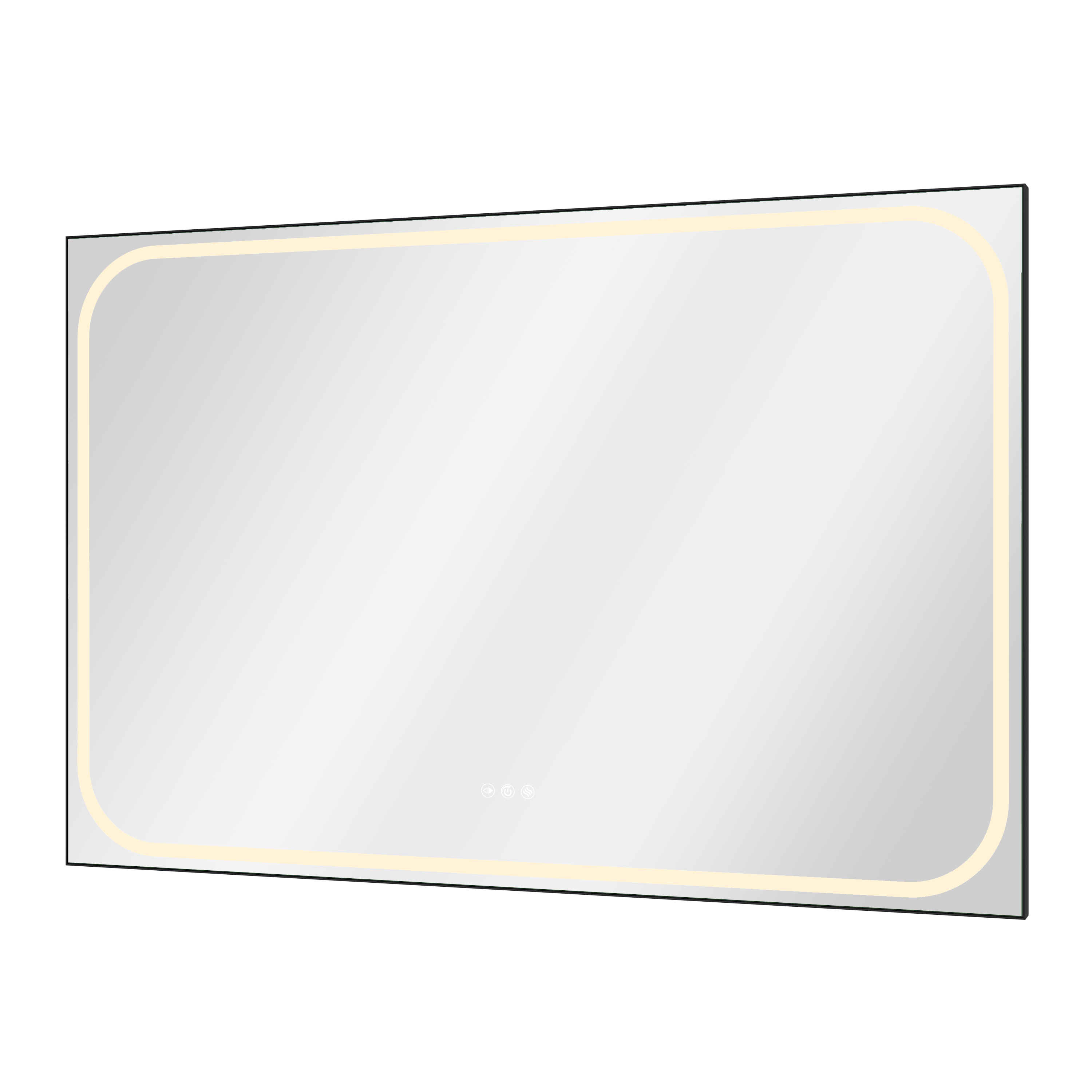 Miroir lumineux rectangulaire noir l.120 x H.80 cm Remix - 5