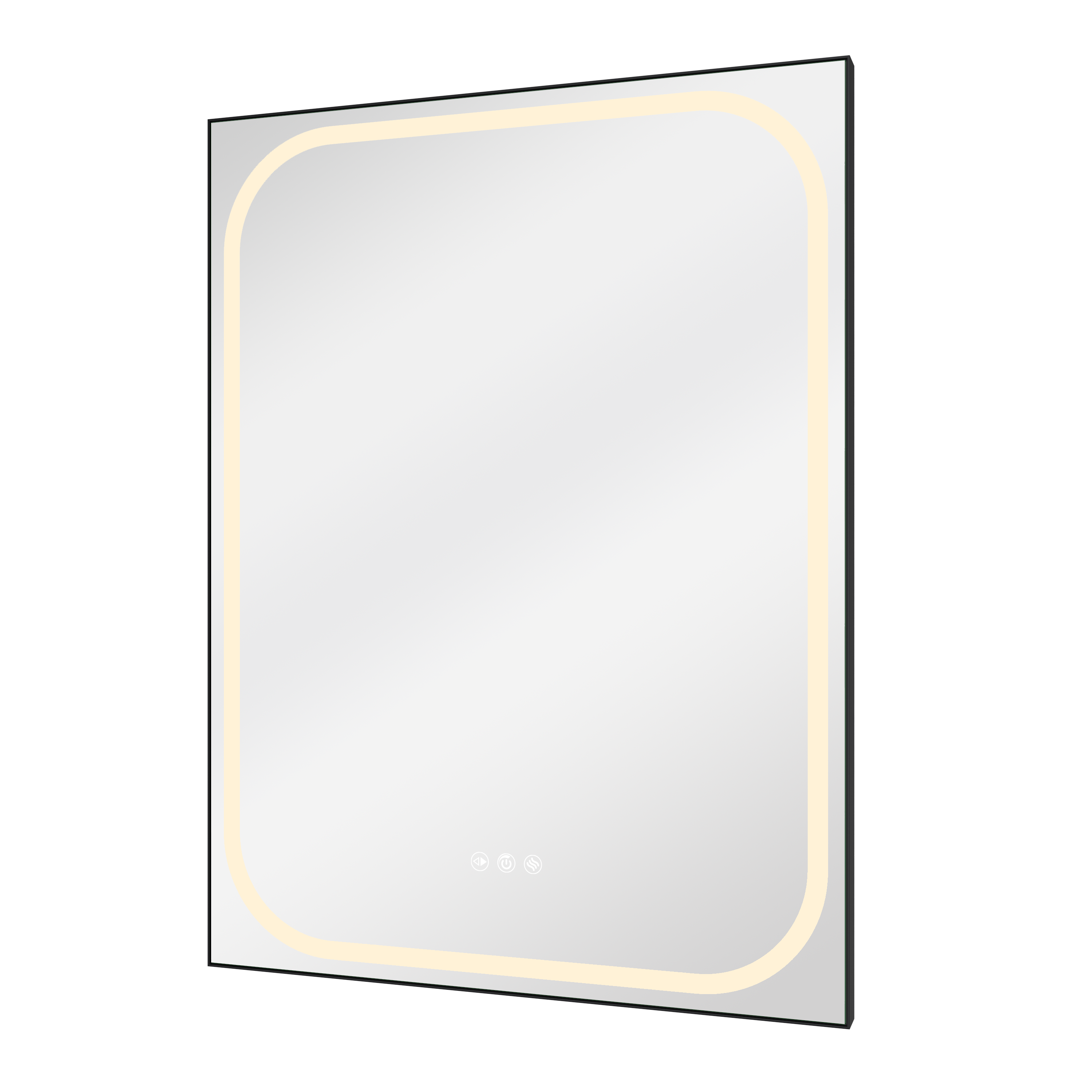 Espejo de baño con luz LED maquillaje,  Remix negro con antivaho, táctil 60x80cm - 2