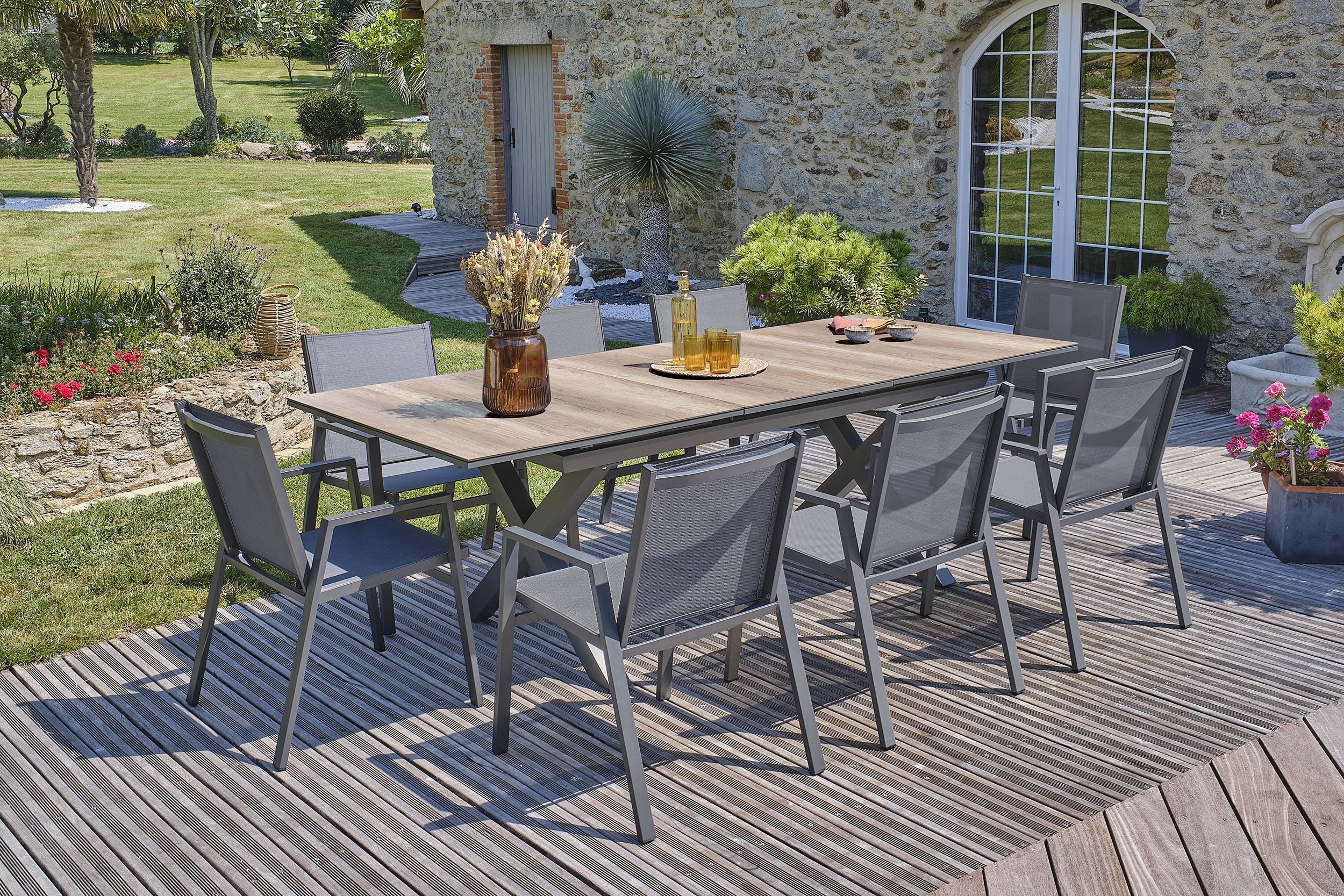 Fauteuil DCB GARDEN Floride en aluminium noir - 6