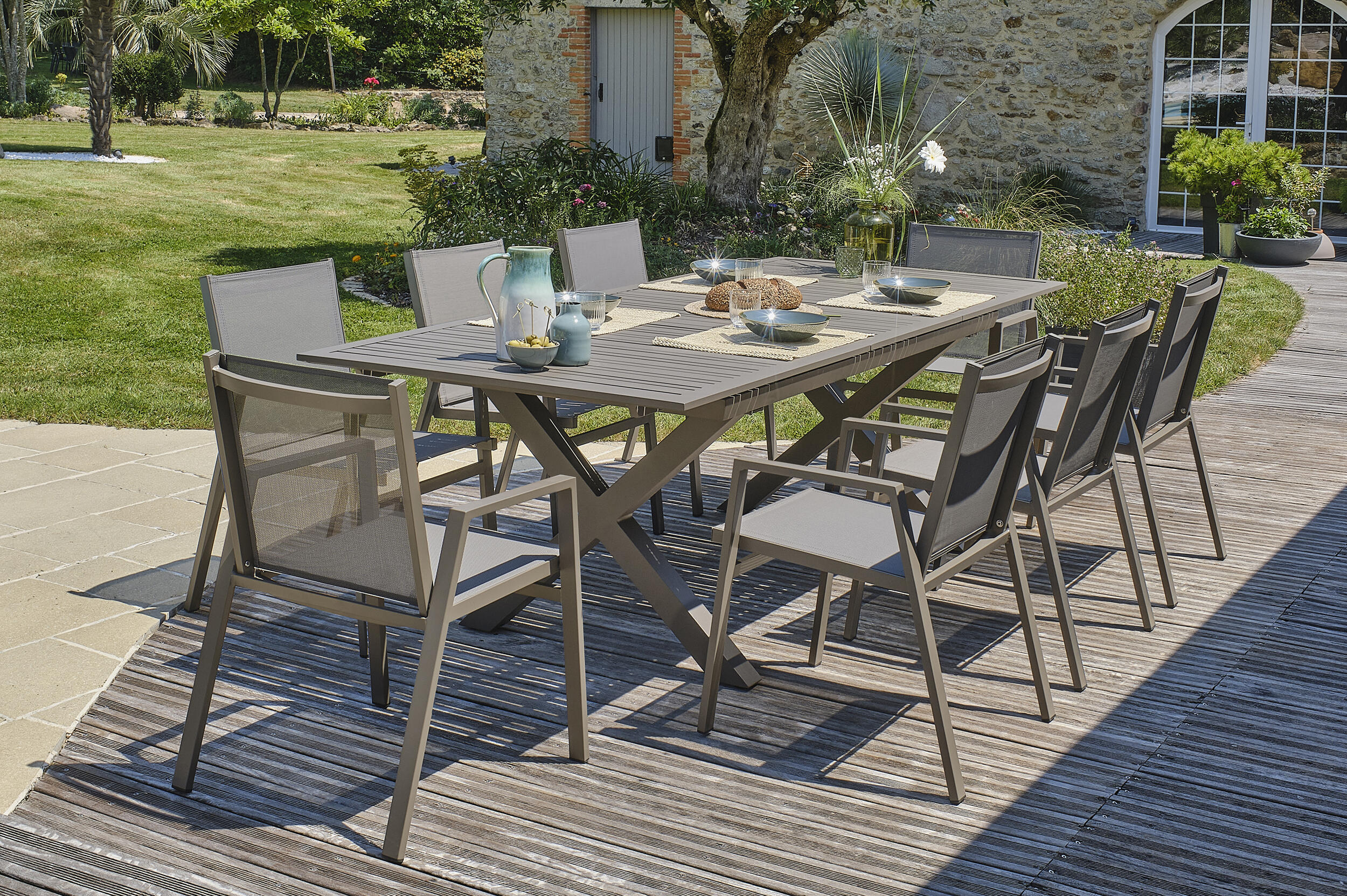 Fauteuil Floride en aluminium quartz - DCB GARDEN - 2