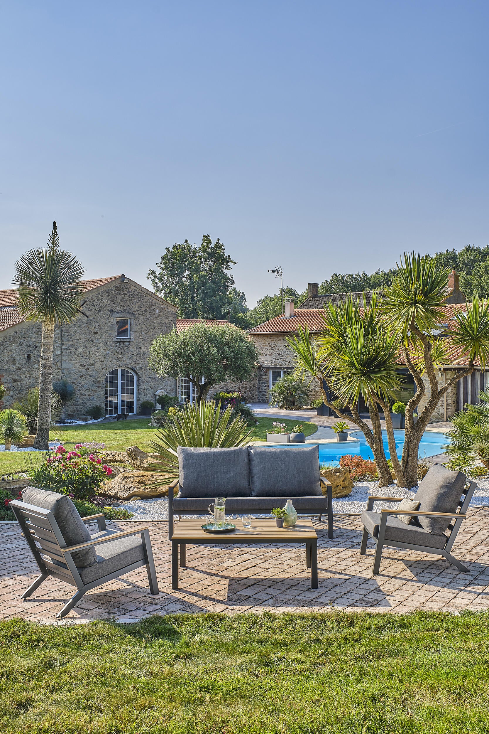 Salon Kommos 5 places anthracite - DCB GARDEN - 3