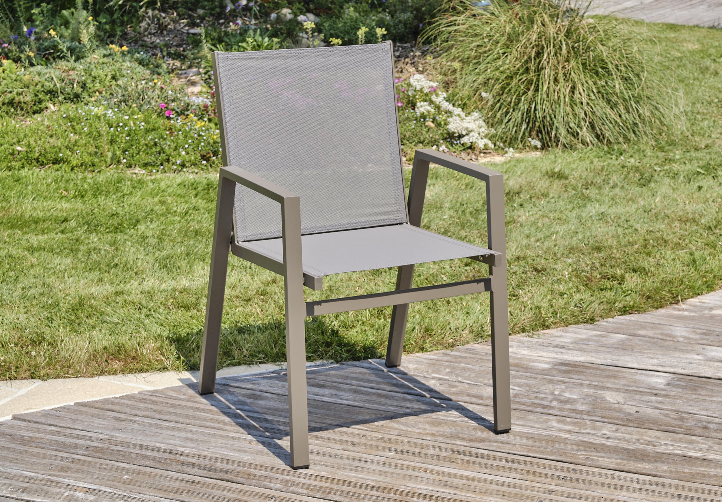 Fauteuil Floride en aluminium quartz - DCB GARDEN - 5