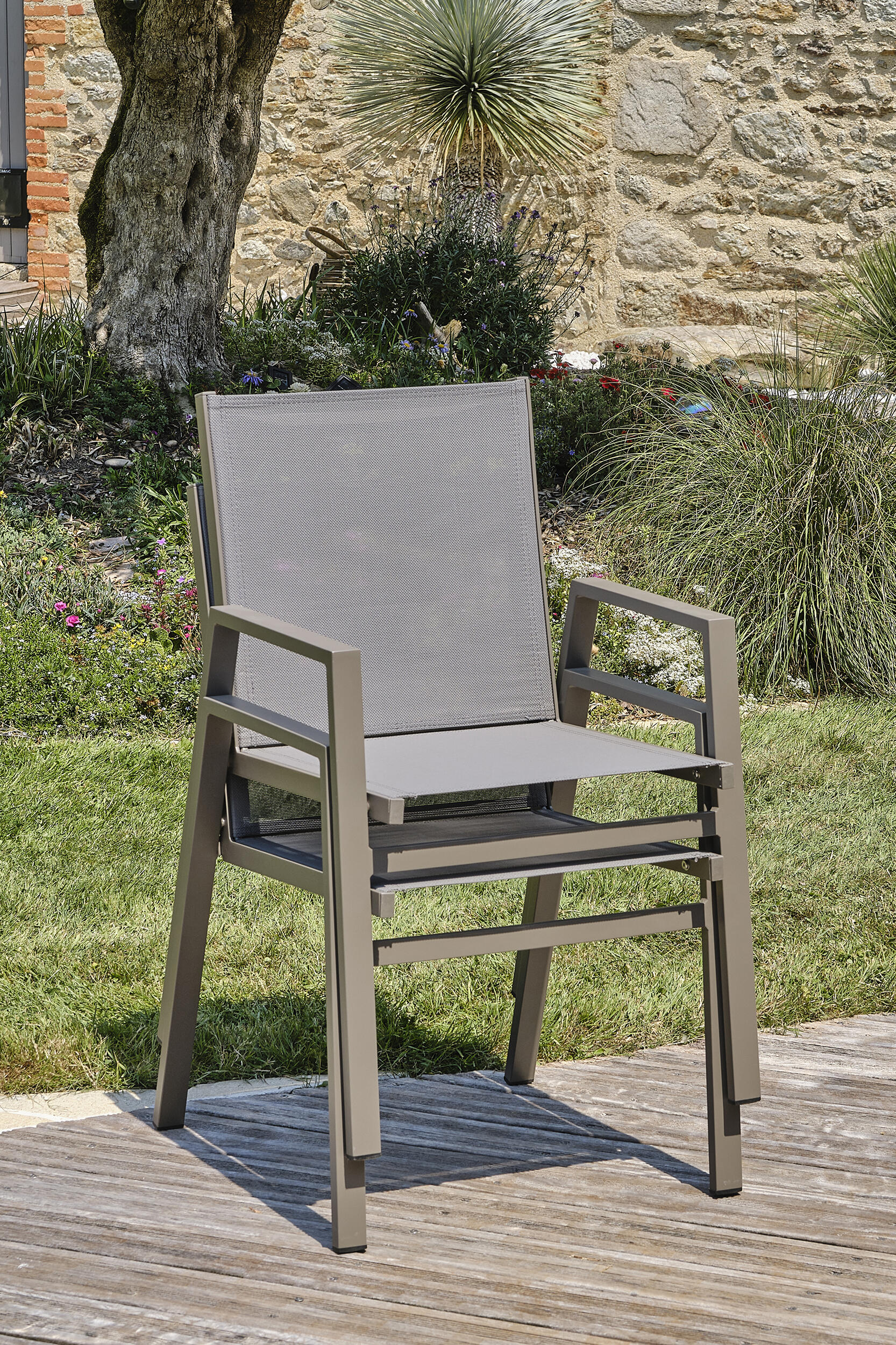 Fauteuil Floride en aluminium quartz - DCB GARDEN - 4