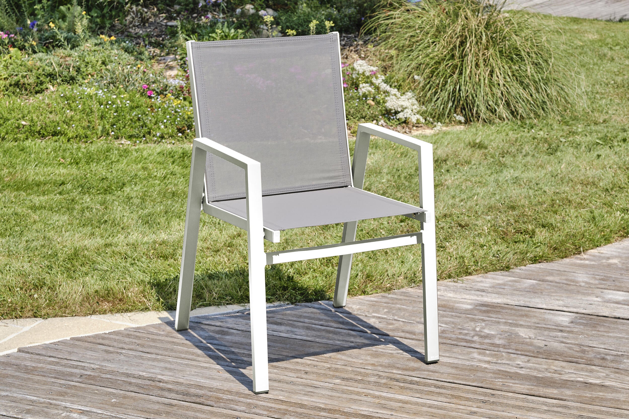 Fauteuil Floride en aluminium blanc - DCB GARDEN - 2
