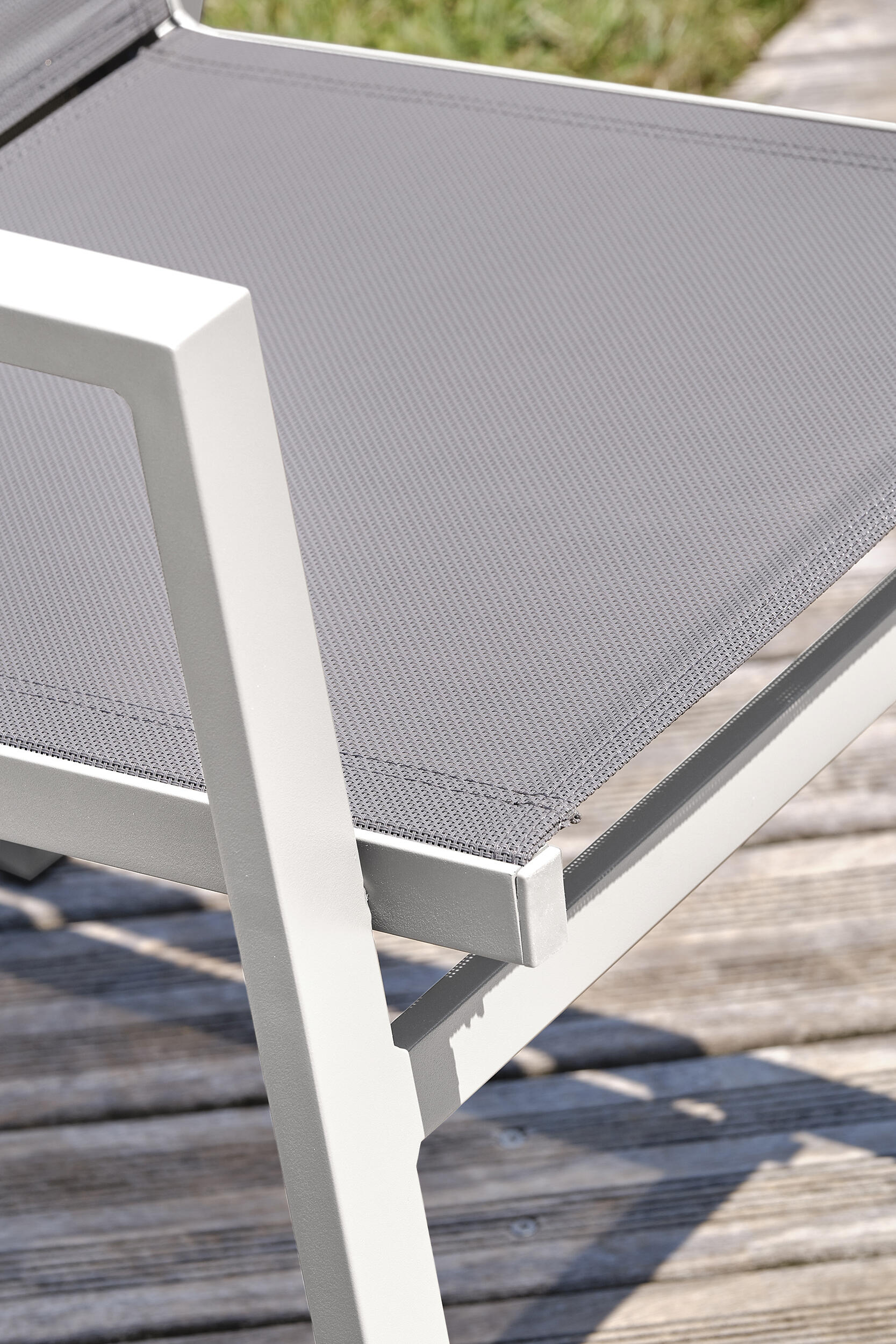 Fauteuil Floride en aluminium blanc - DCB GARDEN - 6