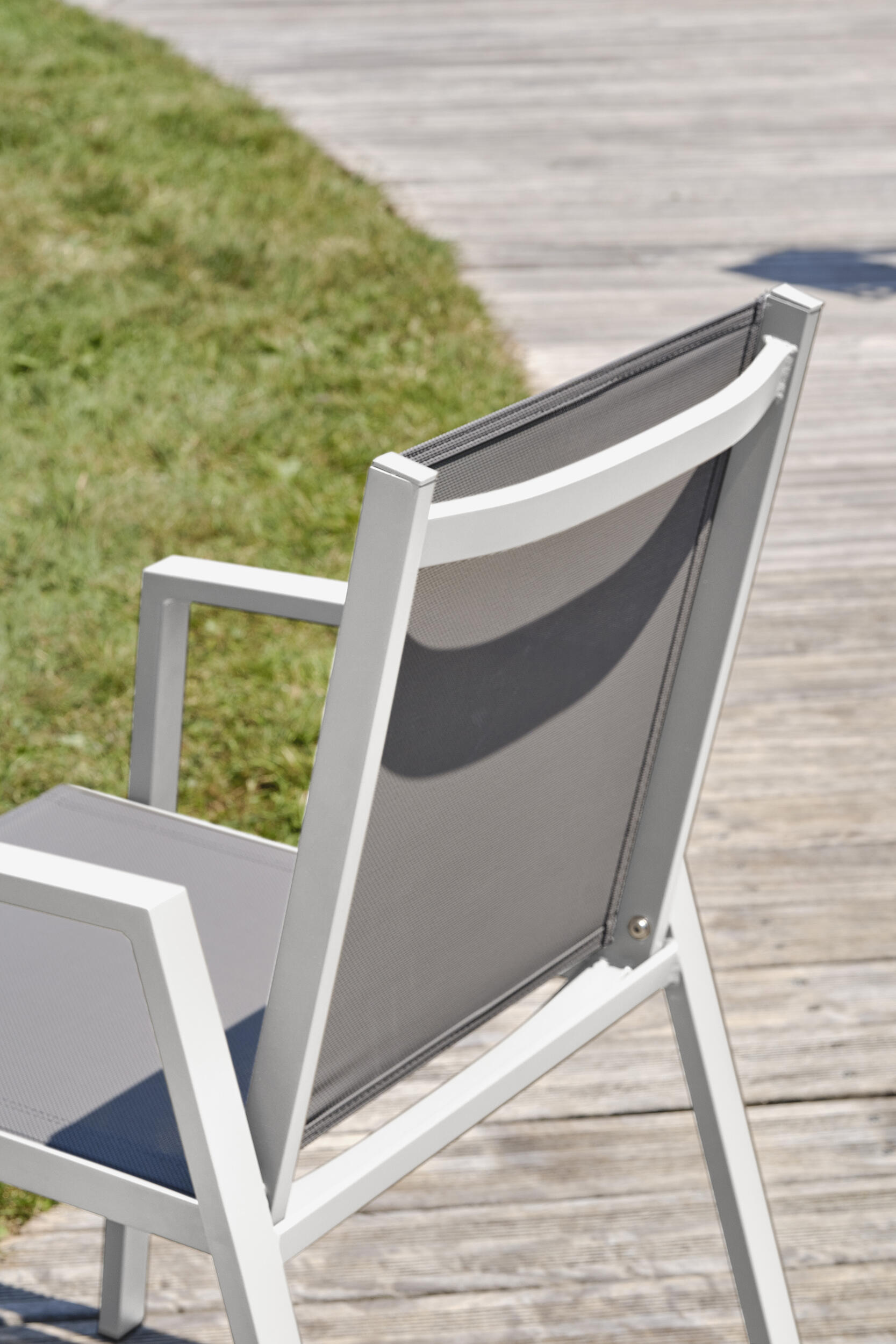 Fauteuil Floride en aluminium blanc - DCB GARDEN - 5