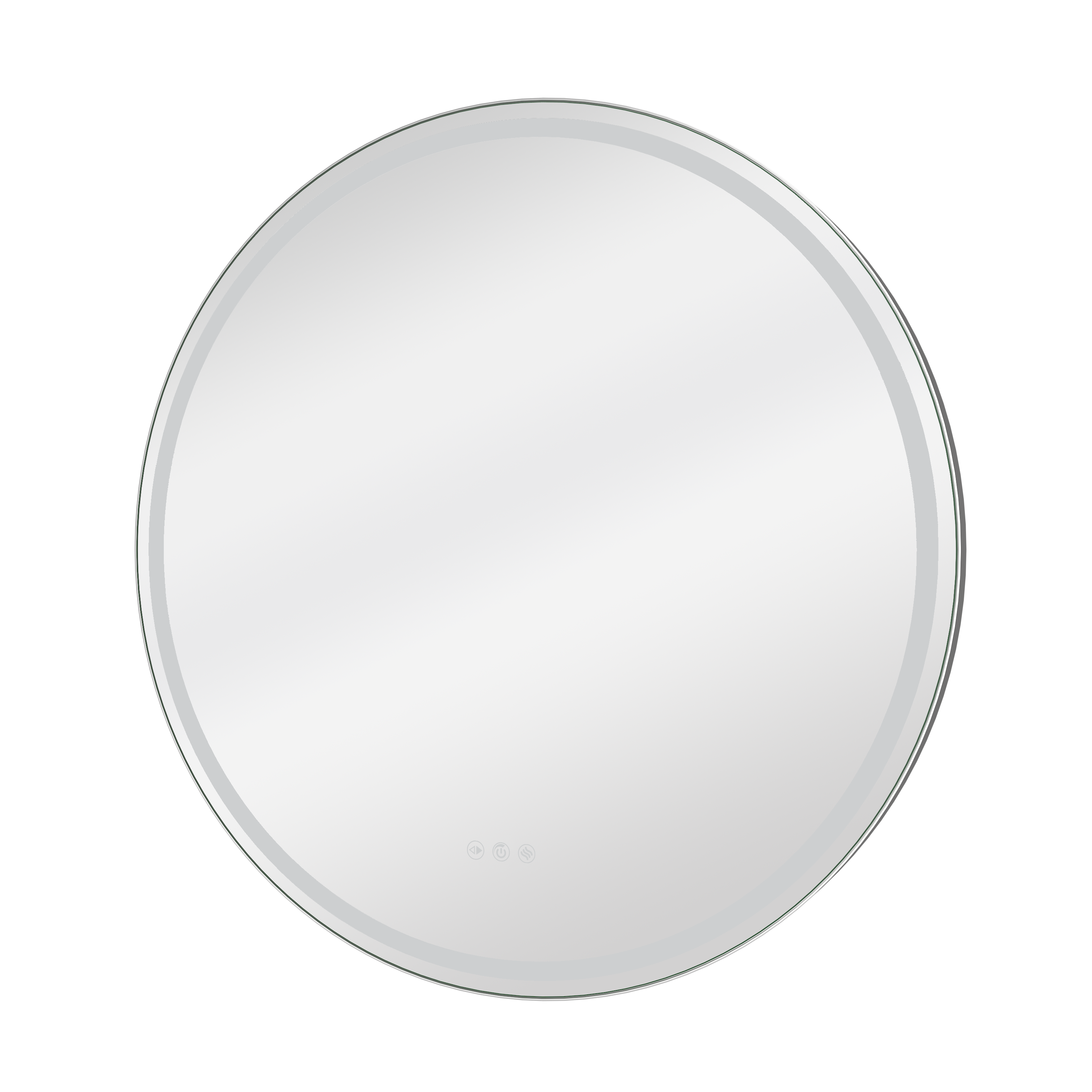 Espejo de baño con luz LED maquillaje,  Remix gris/plata con antivaho, táctil 80cm - 9