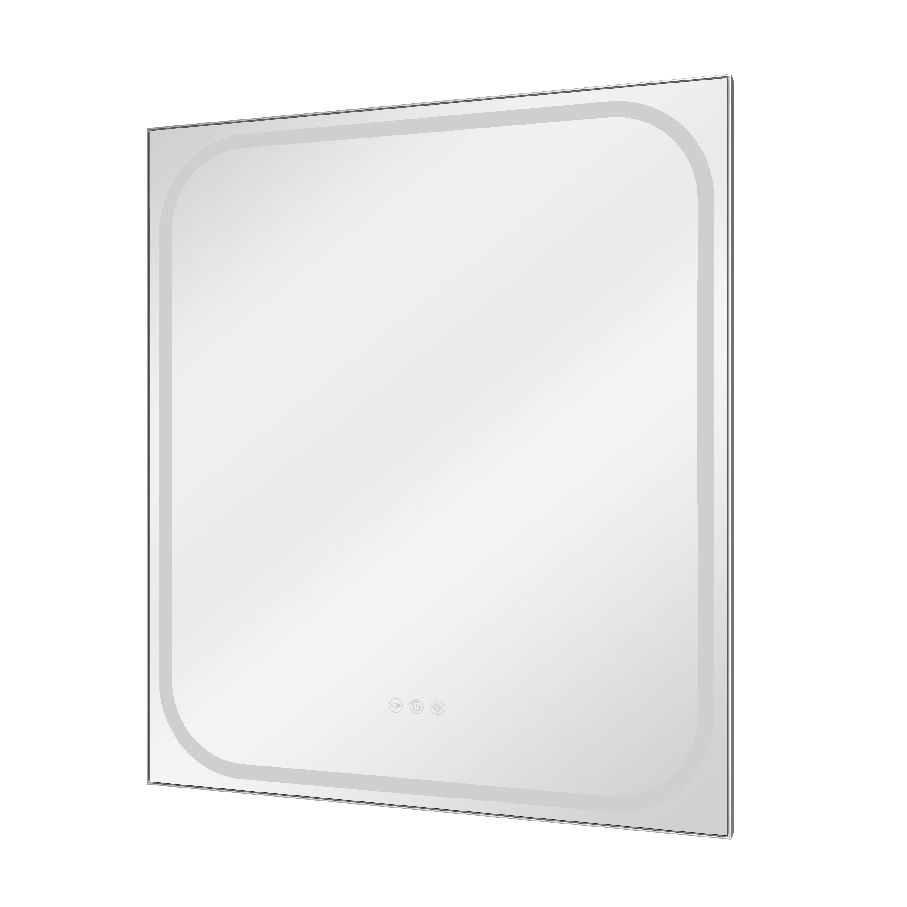 Specchio Remix con illuminazione integrata bagno rettangolare SENSEA L 70 x H 80 x P 3 cm grigio - 8