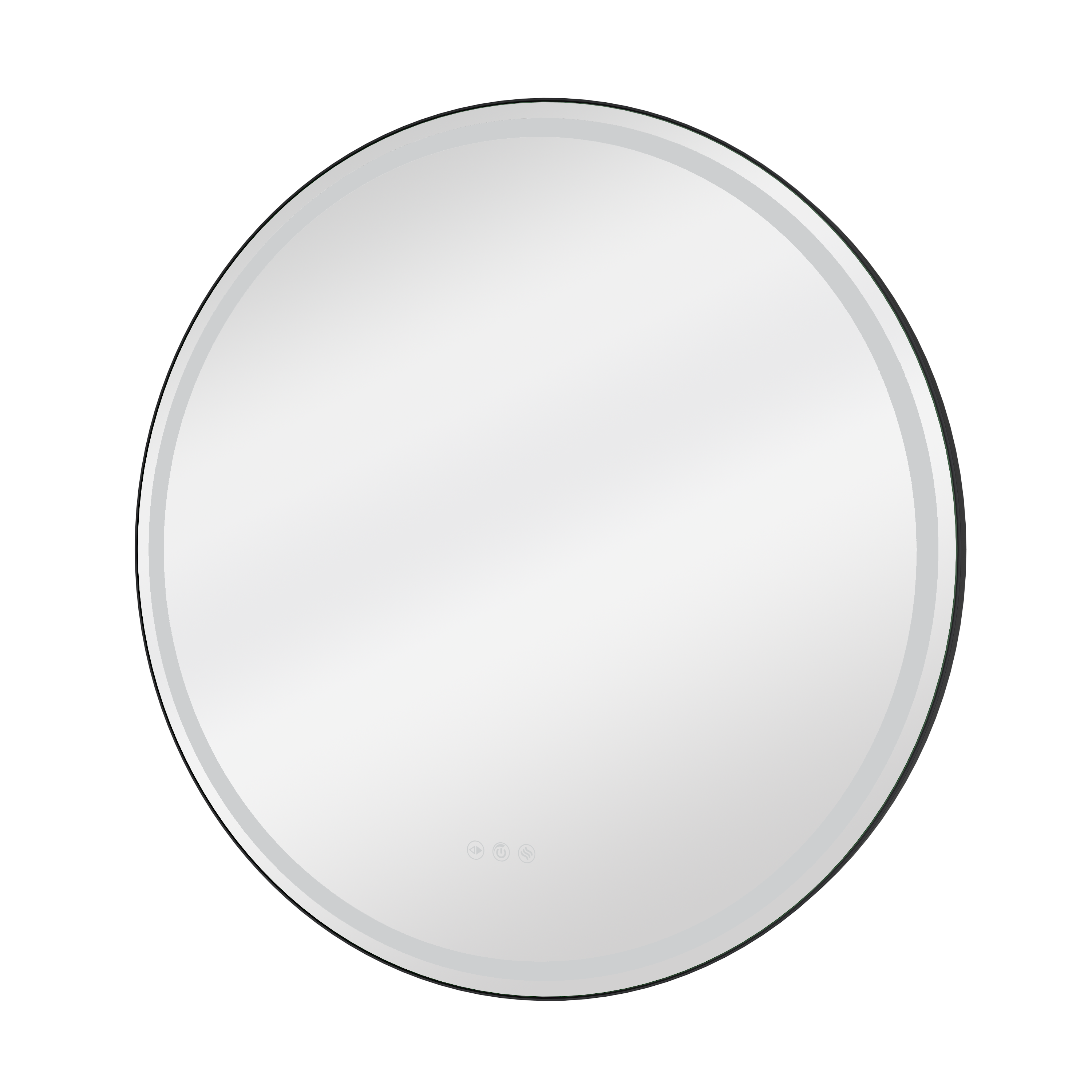 Lustro z oświetleniem Remix 80 cm czarne Sensea - 14