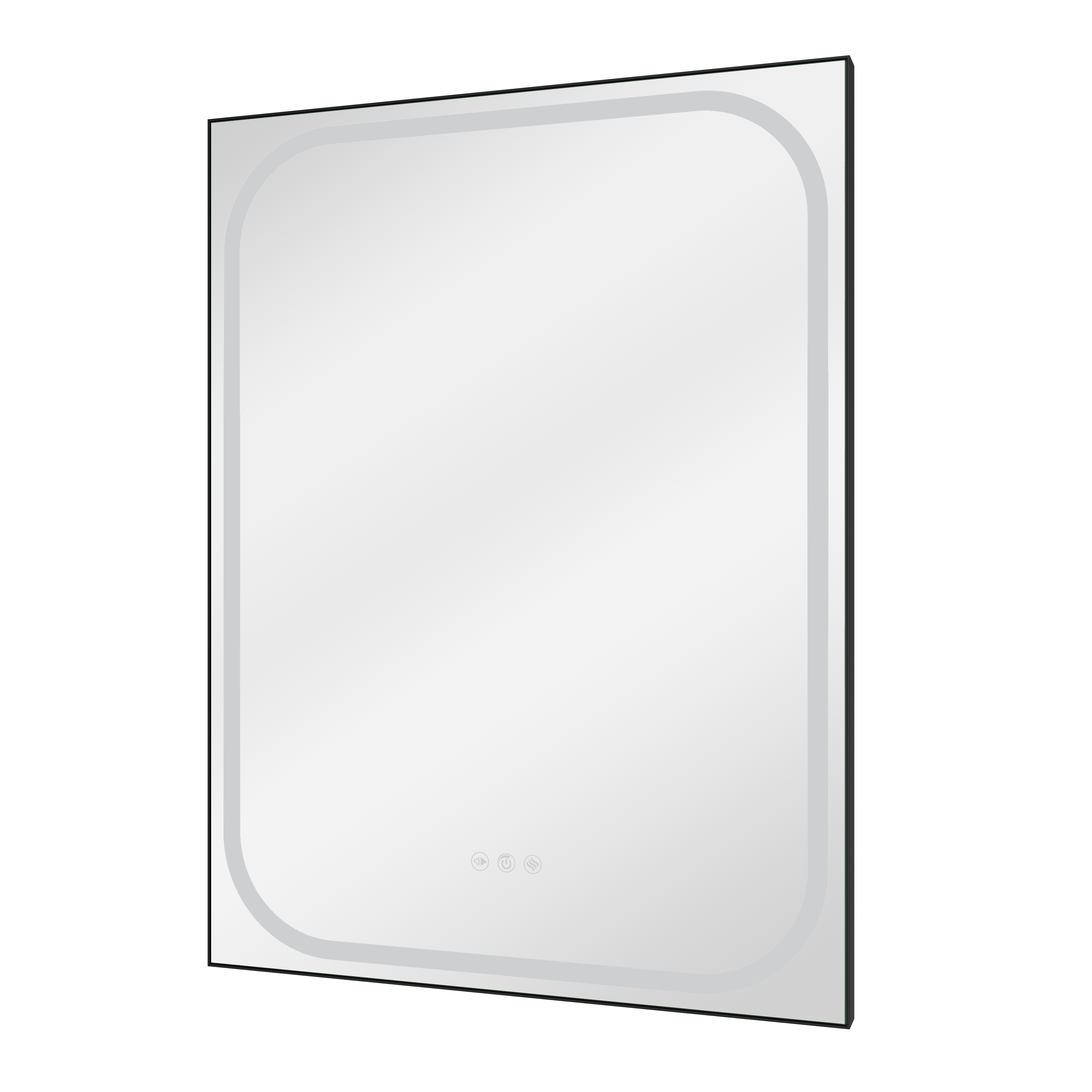 Espejo de baño con luz LED maquillaje,  Remix negro con antivaho, táctil 60x80cm - 6