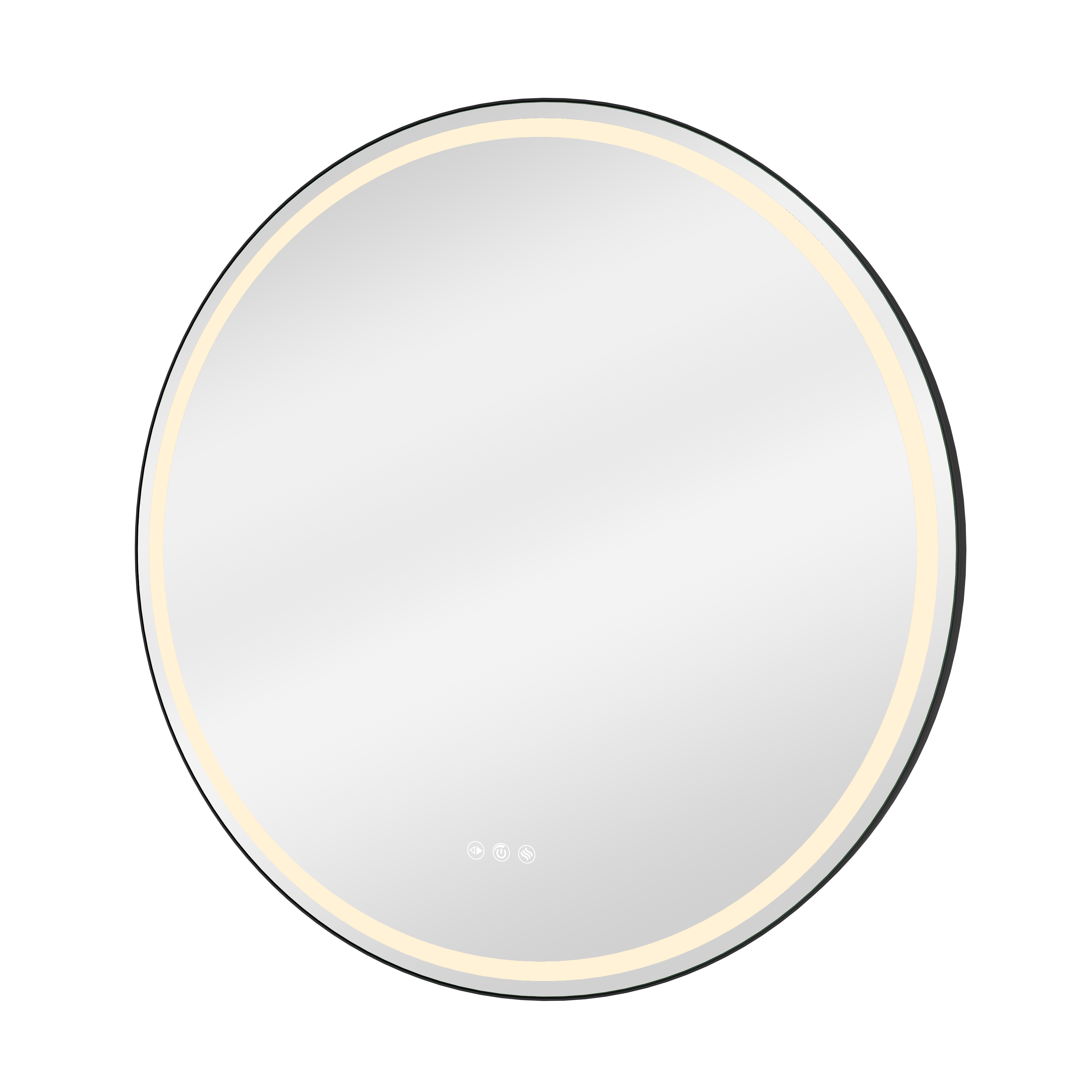 Lustro z oświetleniem Remix 80 cm czarne Sensea - 13