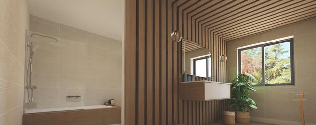 casa de banho estilo Nature feita no planificador Kazaplan