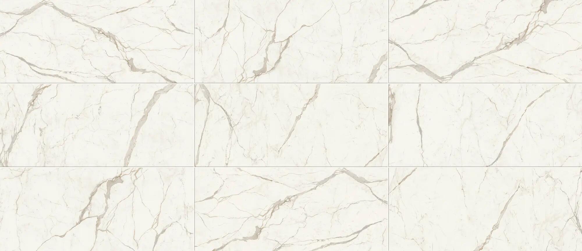 Piastrella da pavimento e rivestimento interno in gres porcellanato 120 x 278 cm rettificato calacatta caldo lappato LM MVI.CAL.120X278LP Sp. 6 mm 3.36 mq - 6
