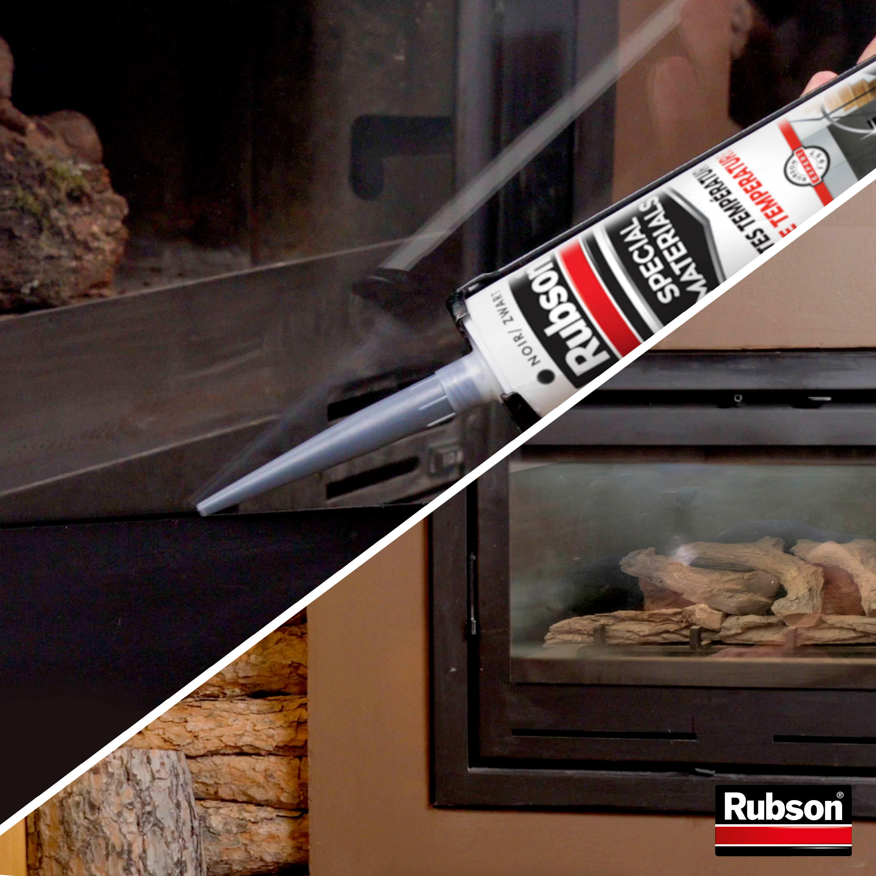 Mastic d'étanchéité Spécial hautes températures RUBSON noir, 280 ml - 4