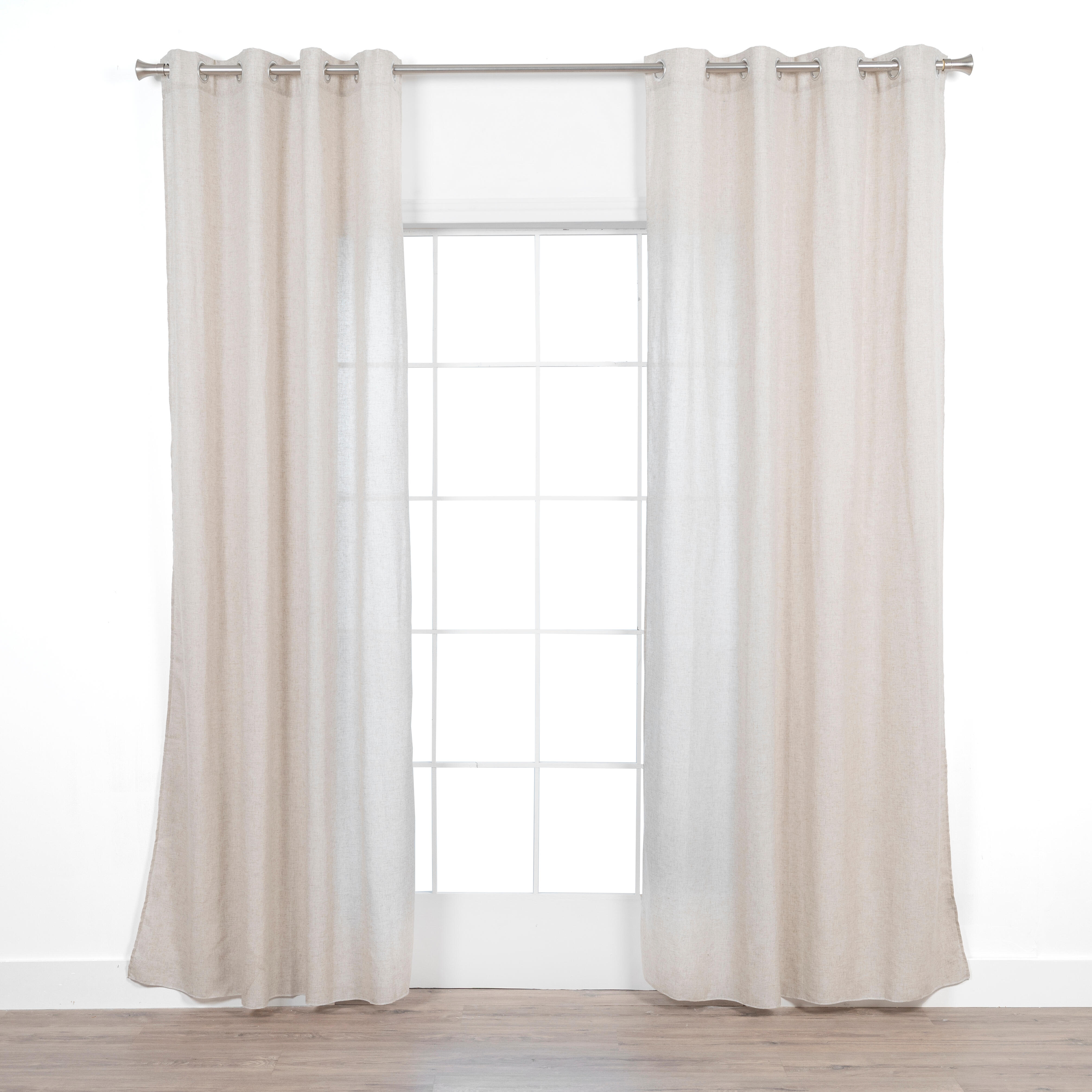 Cortinado ilhós Ayden 140x270cm natural - 3