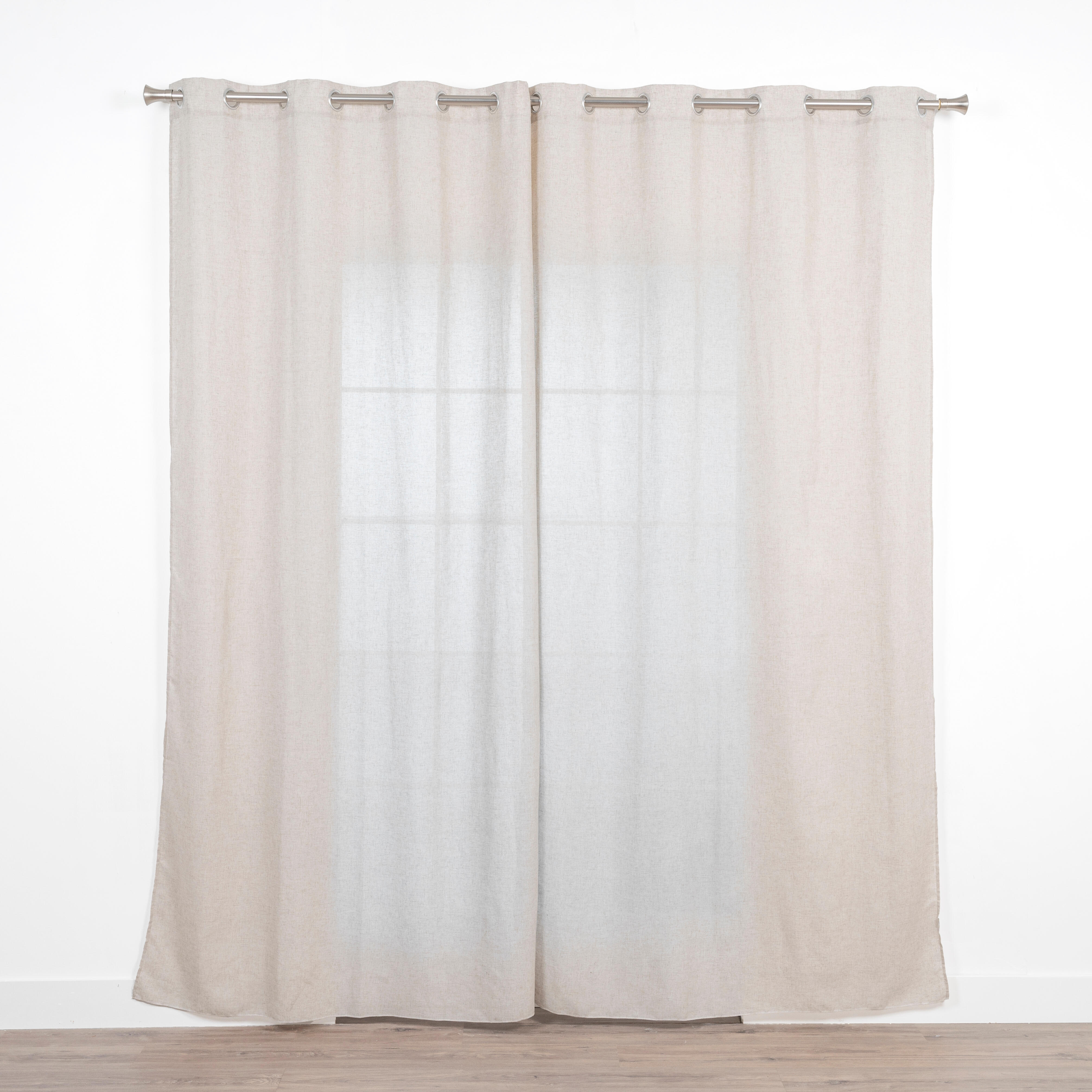Cortinado ilhós Ayden 140x270cm natural - 2