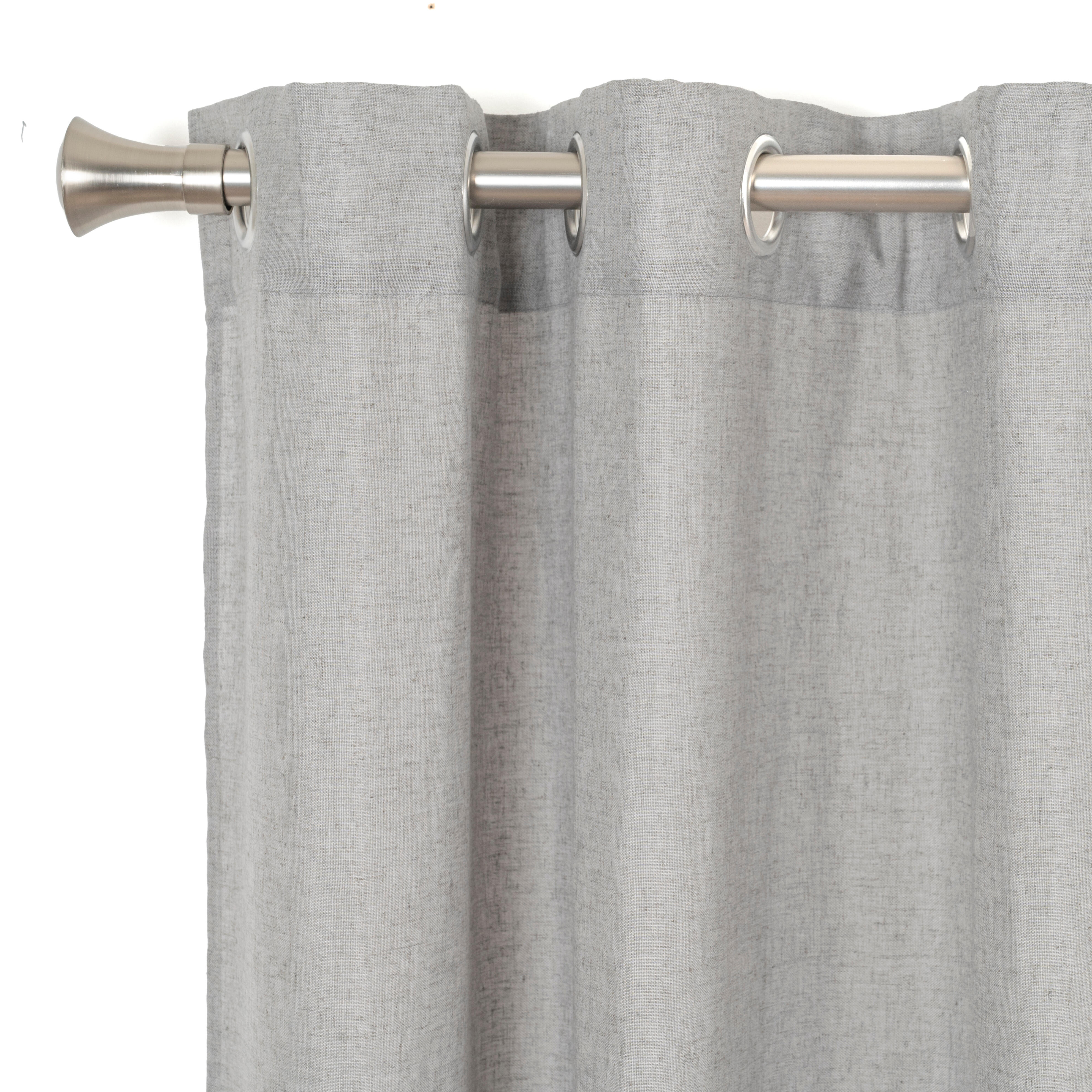 Visillo ollaos ayden inspire liso gris de 140x270cm