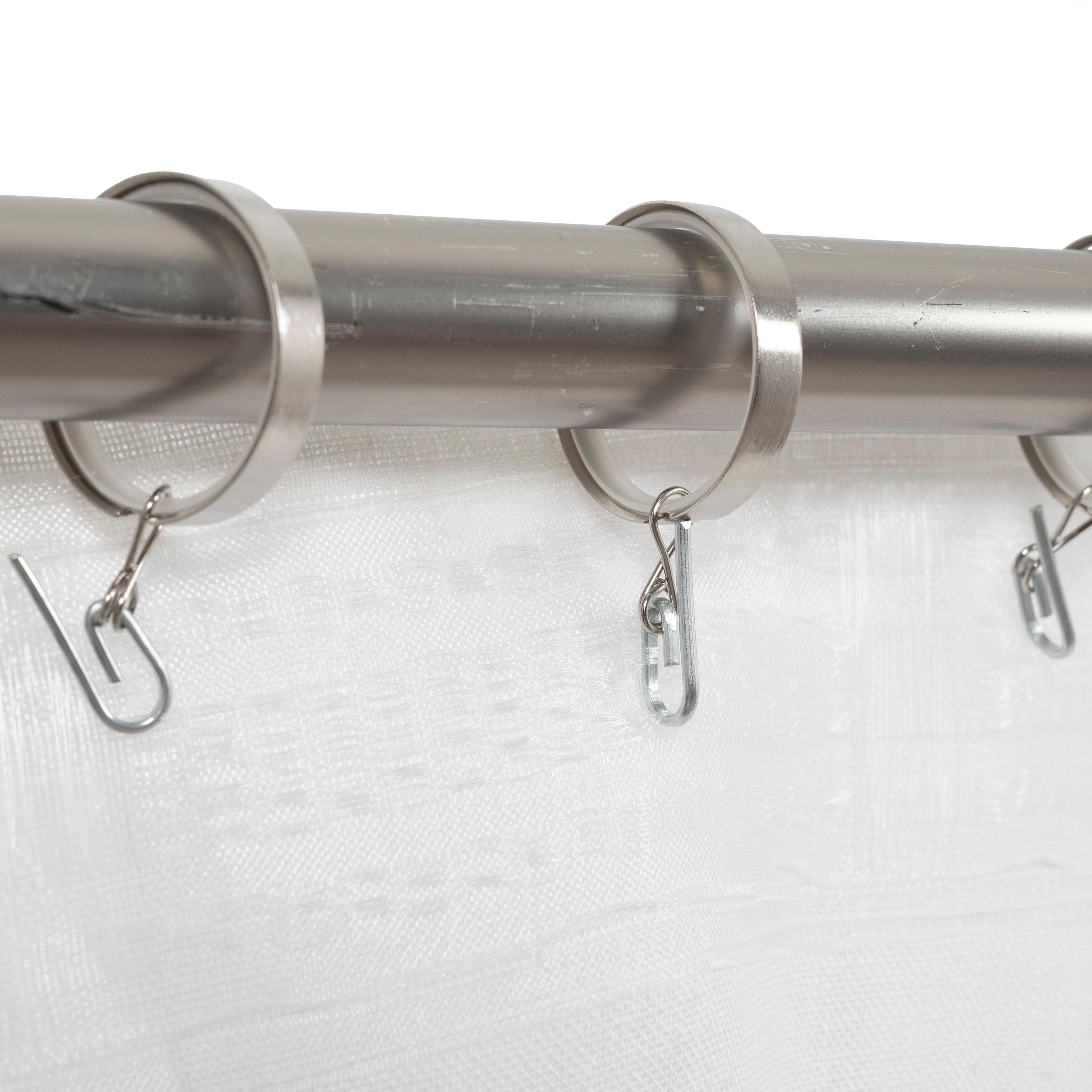 Visillo  cinta y trabilla Ayden lino y poliéster INSPIRE liso blanco 400x270cm - 7