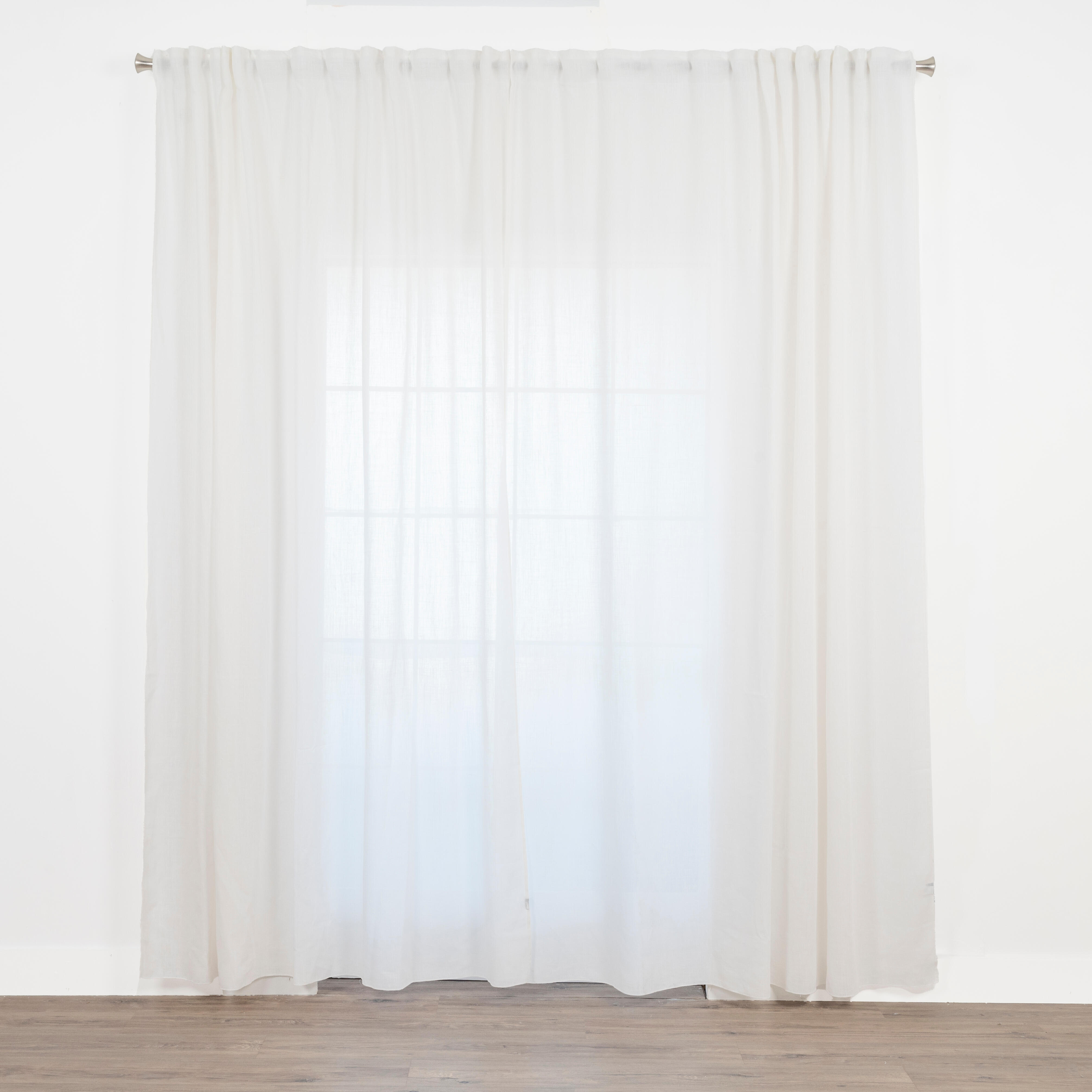 Cortinado fita e/ou presilha Taylor 200x270cm branco - 2