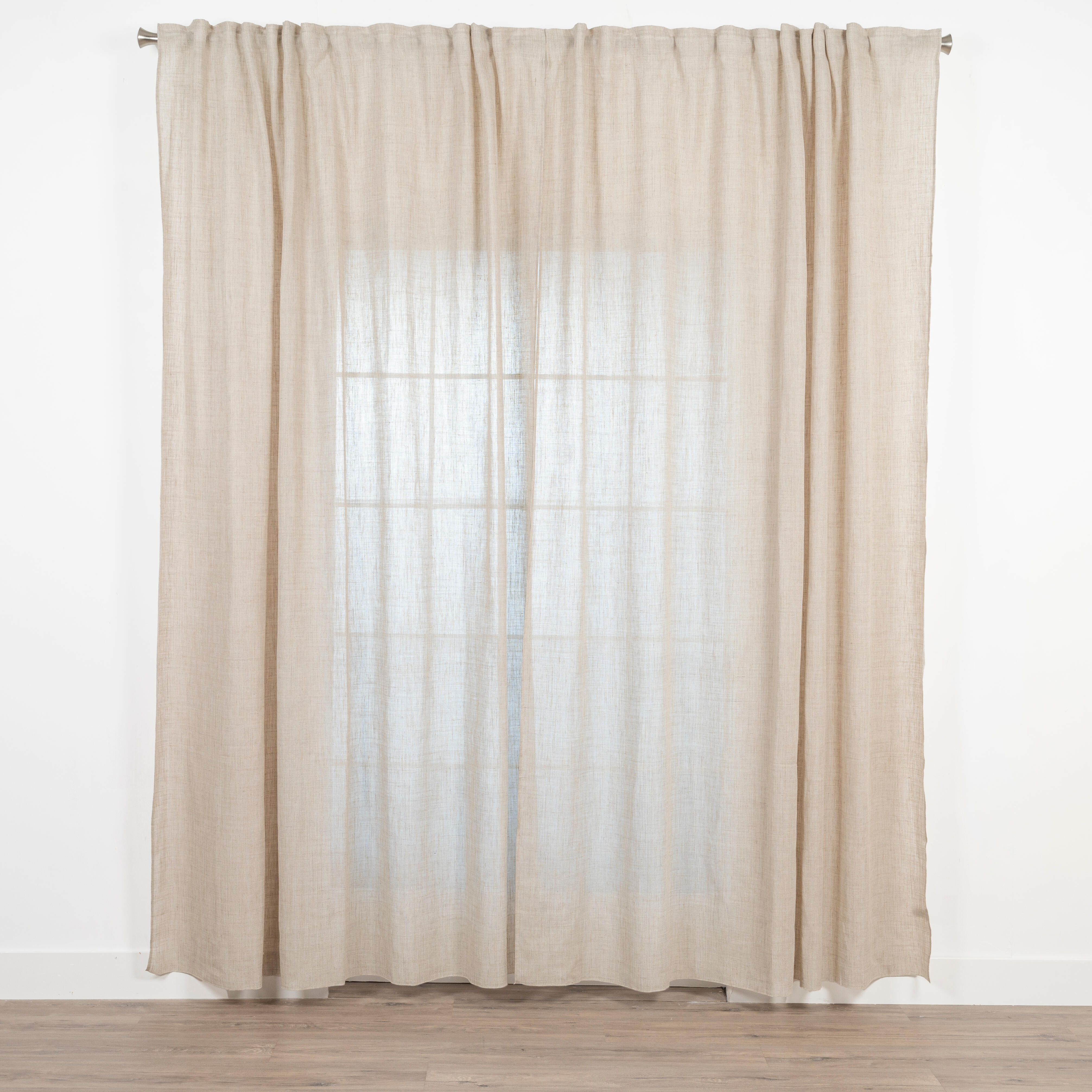 Cortinado fita e/ou presilha Taylor 200x270cm natural - 13