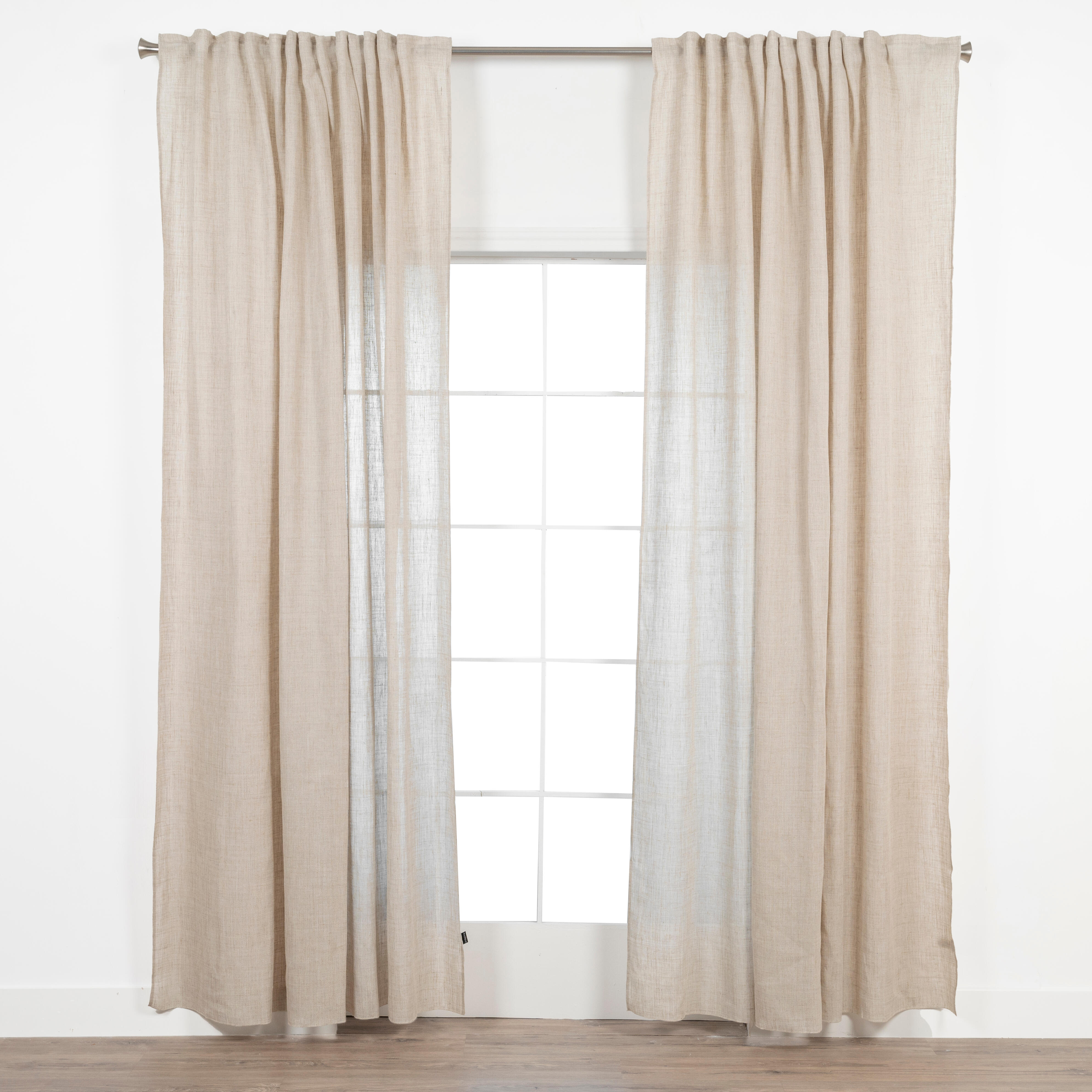 Cortinado fita e/ou presilha Taylor 200x270cm natural - 3