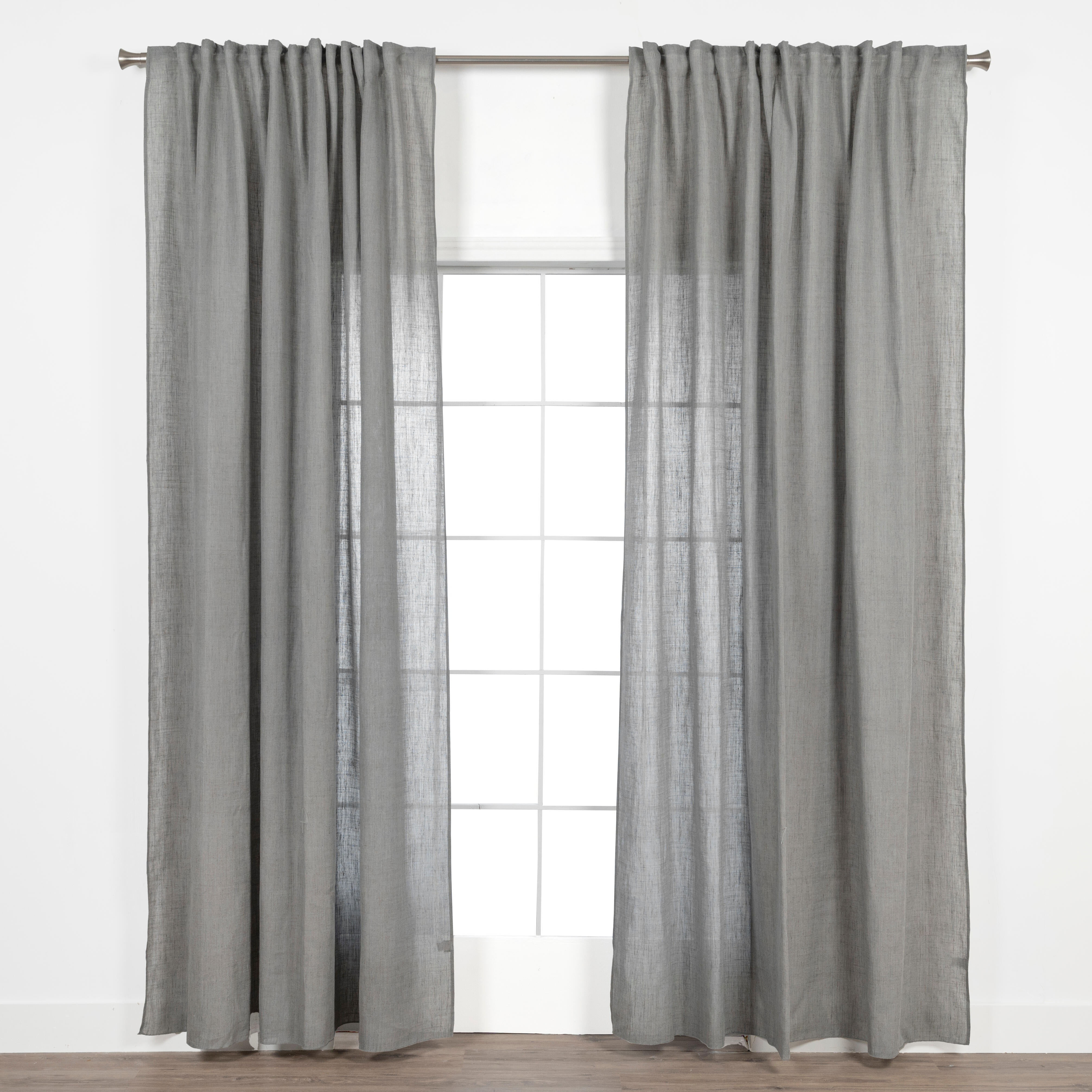 Cortinado fita e/ou presilha Taylor 200x270cm cinza - 2