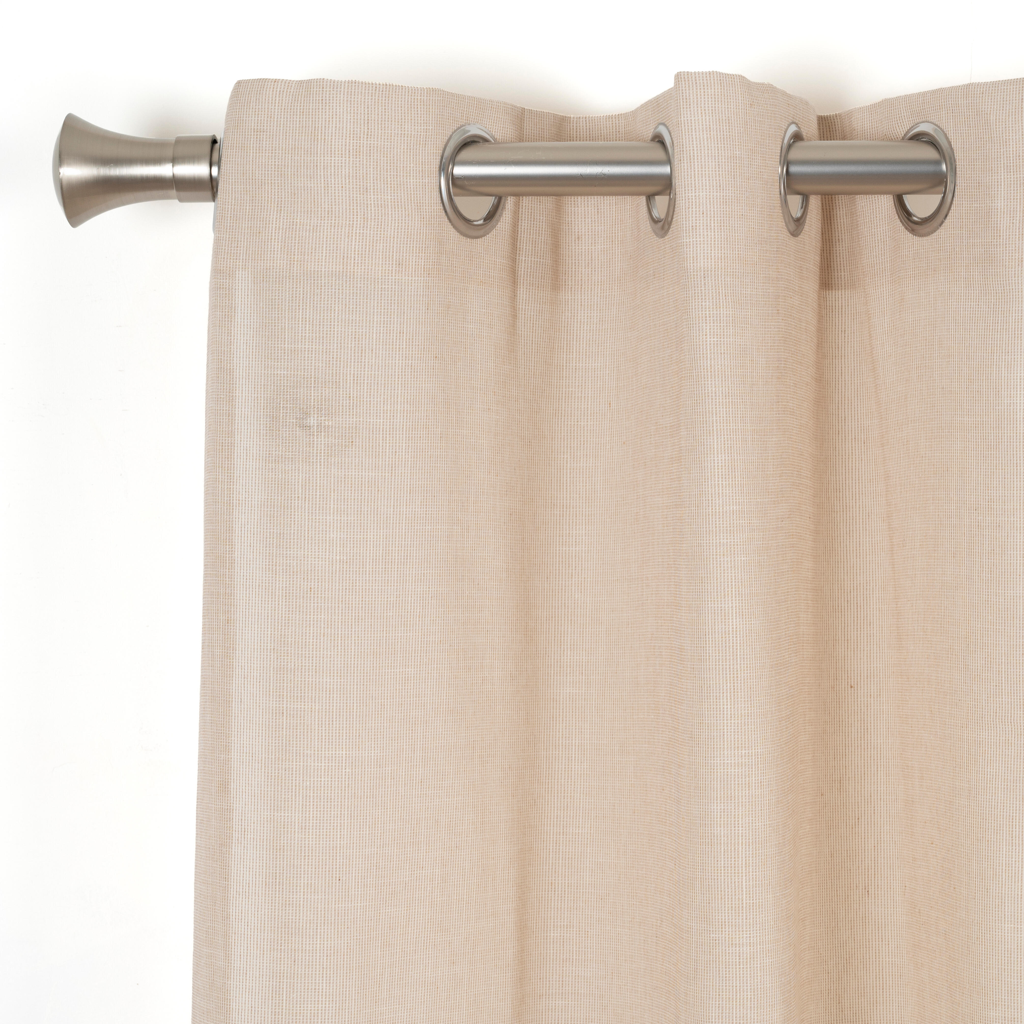 Visillo ollaos dolomiti algodón liso beige de 140x280cm