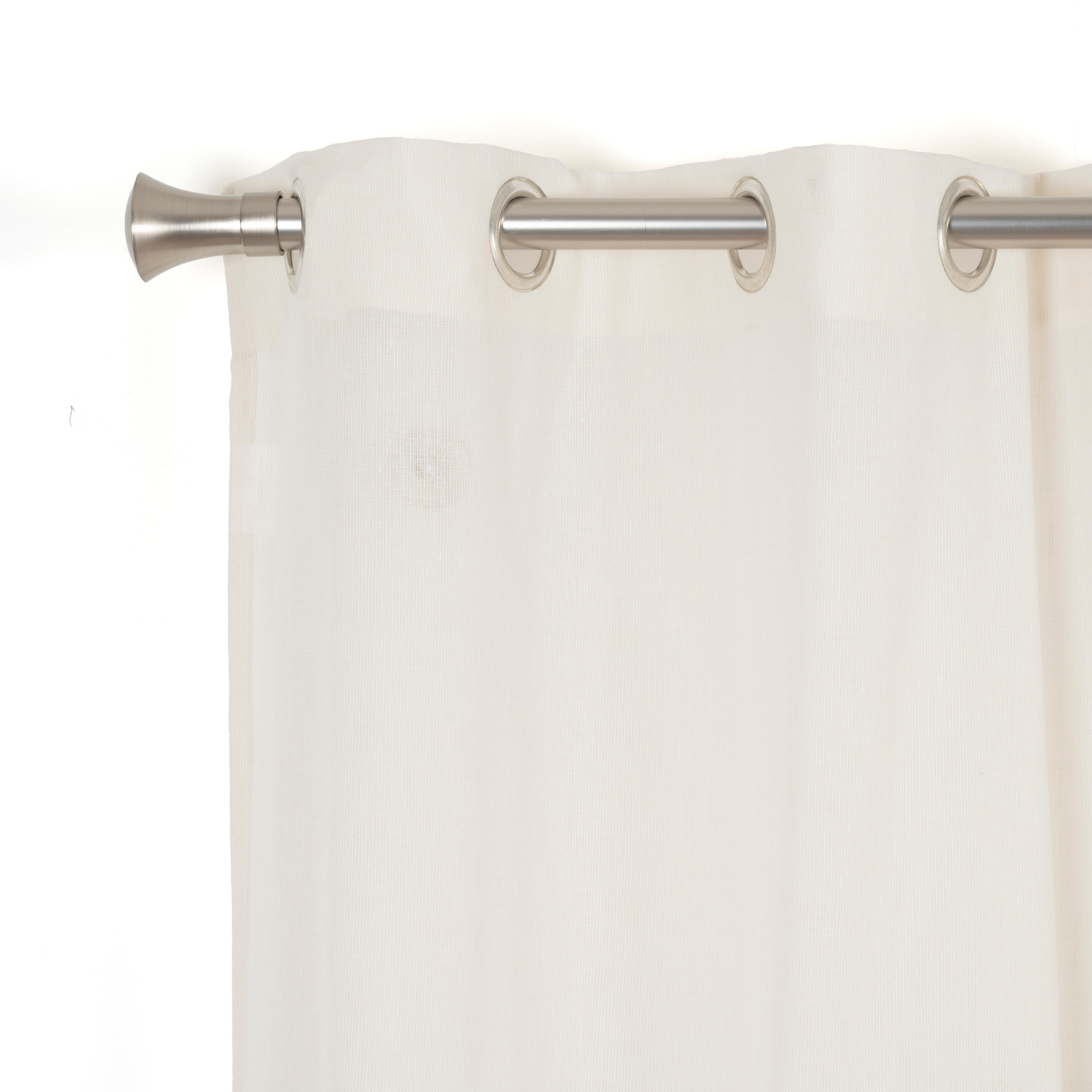 Visillo ollaos dolomiti algodón liso blanco de 140x280cm