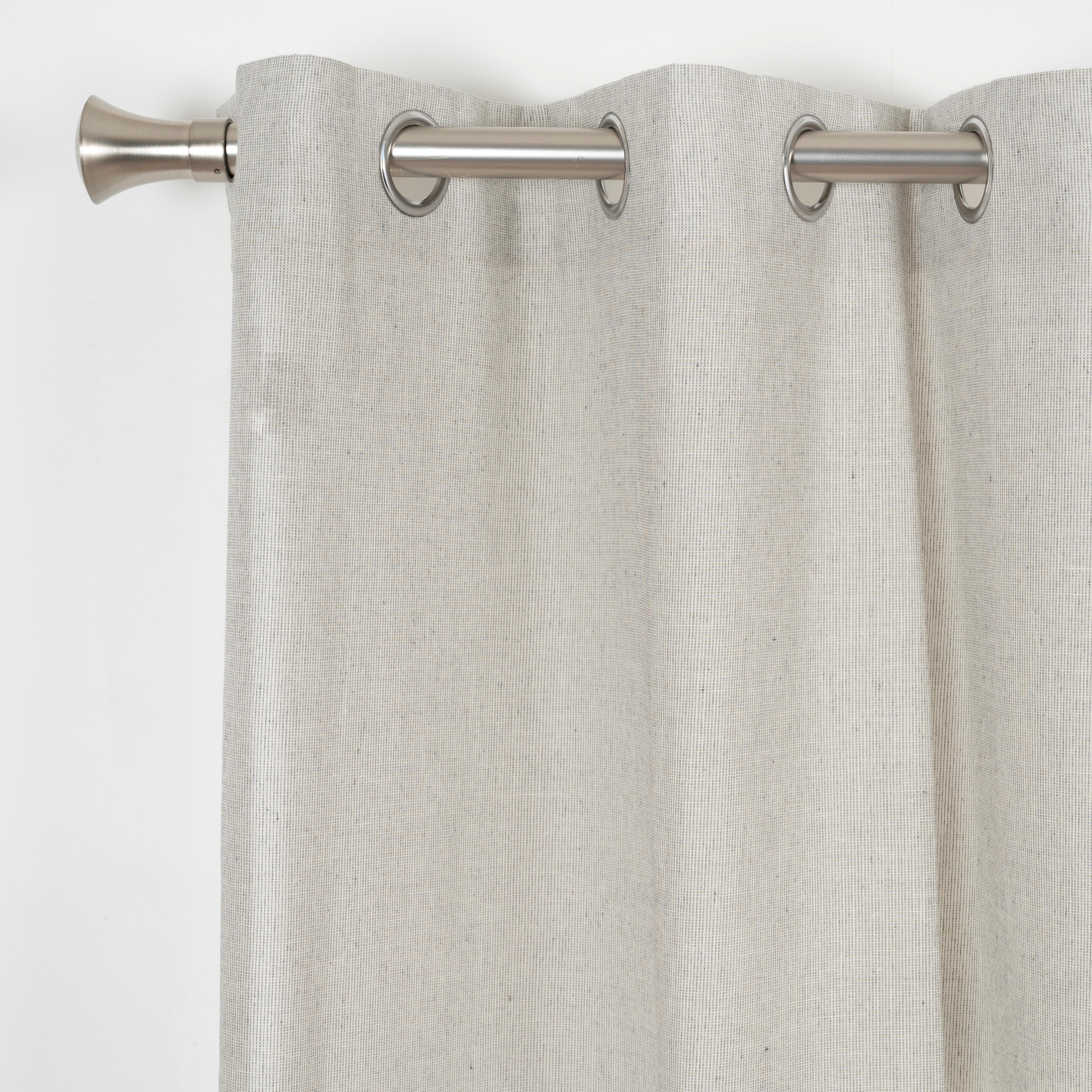Visillo ollaos dolomiti algodón liso gris de 140x280cm