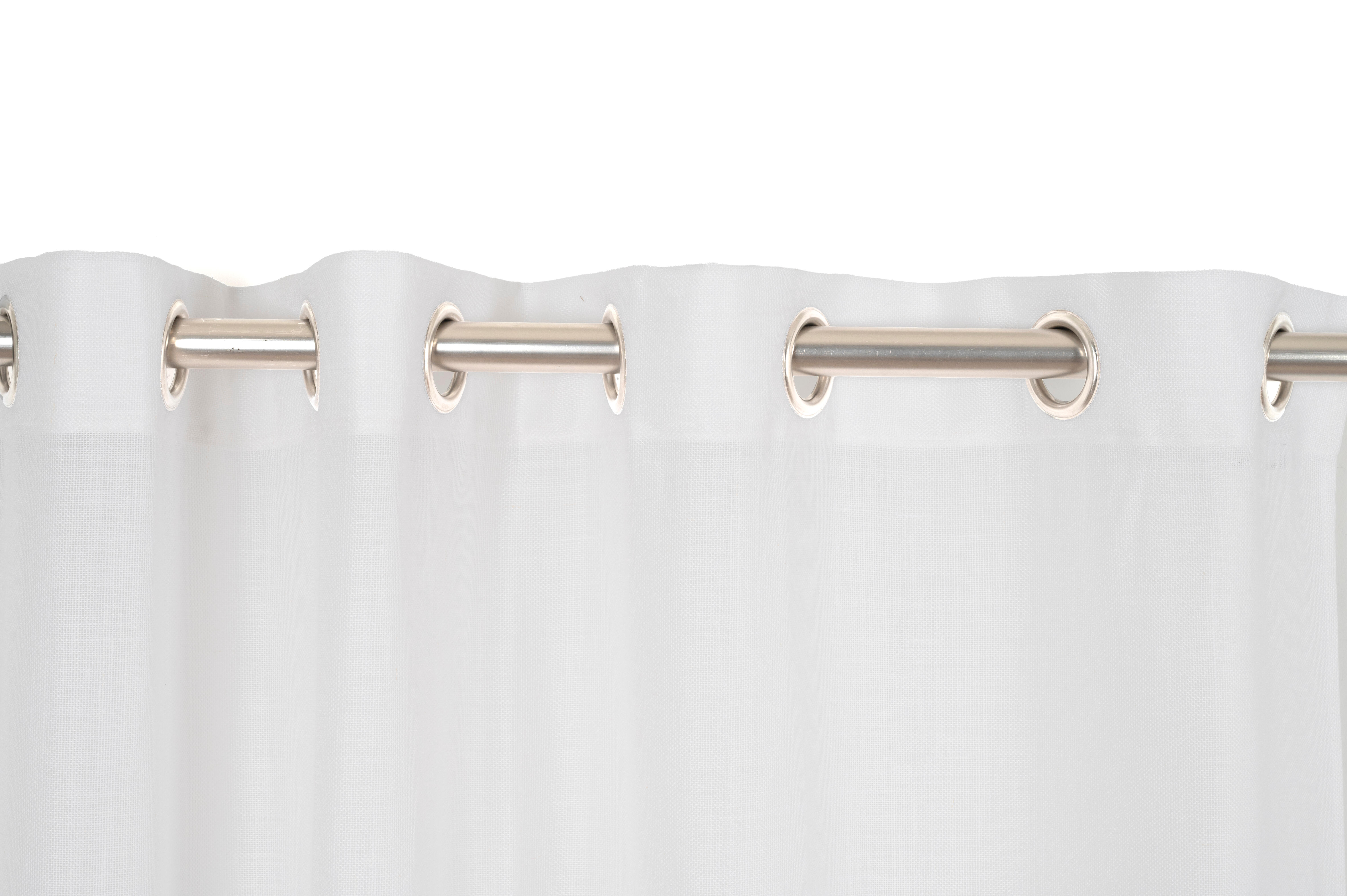 Visillo  ollaos Zoe   liso blanco natural de 140x270cm - 6